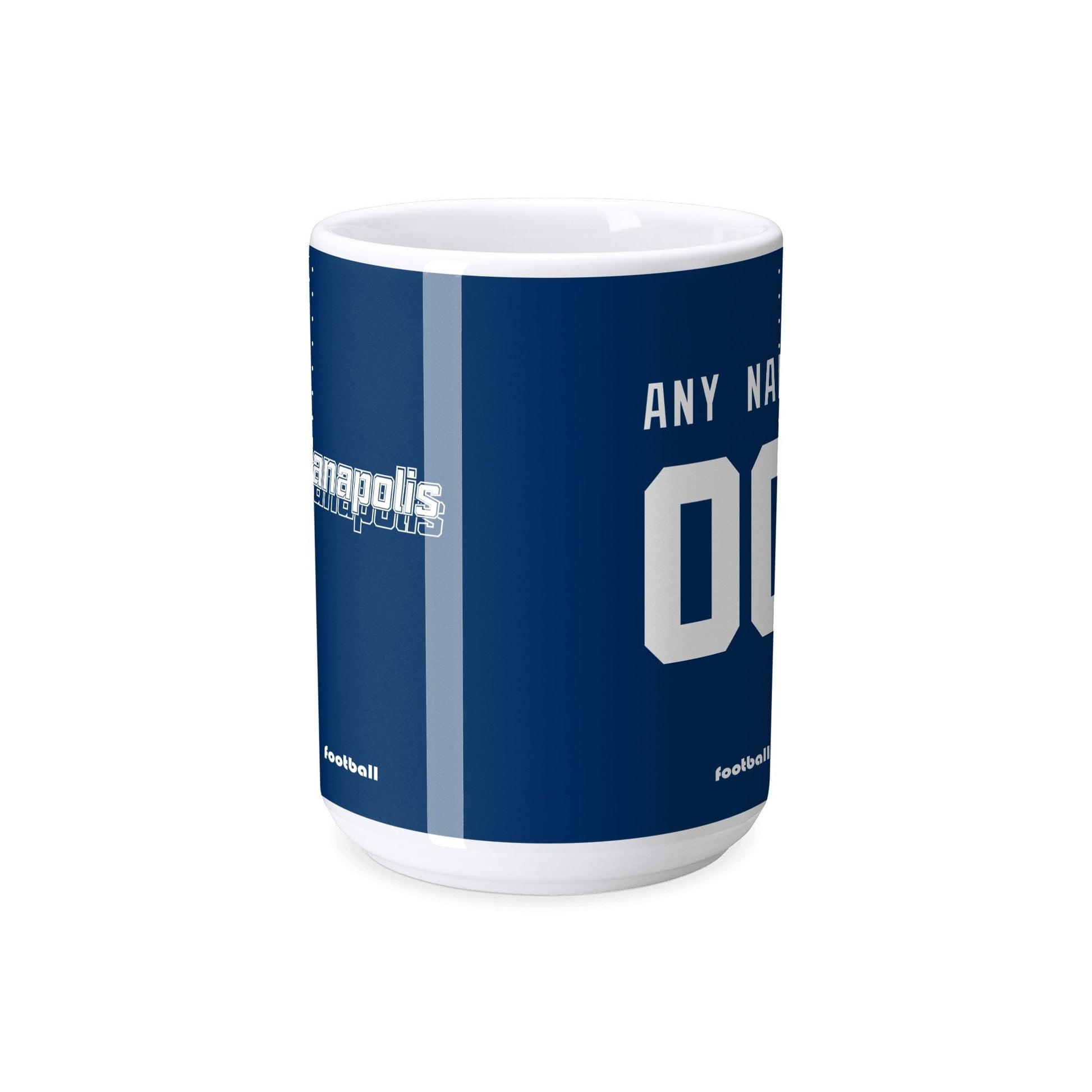 Personalized Indianapolis Football Mug - Custom Name & Number - Antking ANTKING