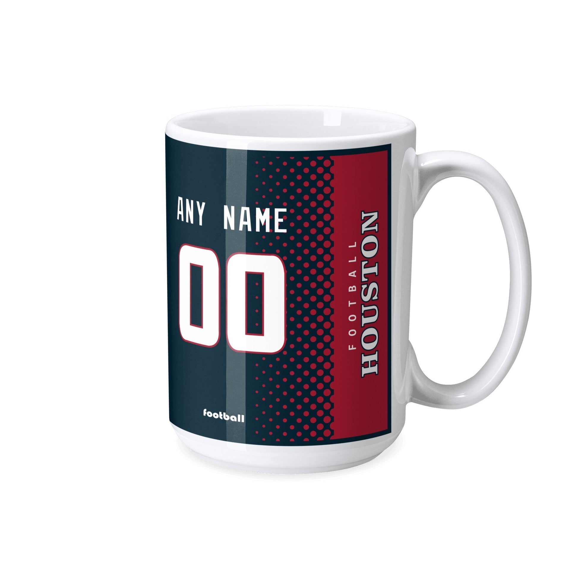 Personalized Houston Football Mug - Custom Name & Number - Antking ANTKING