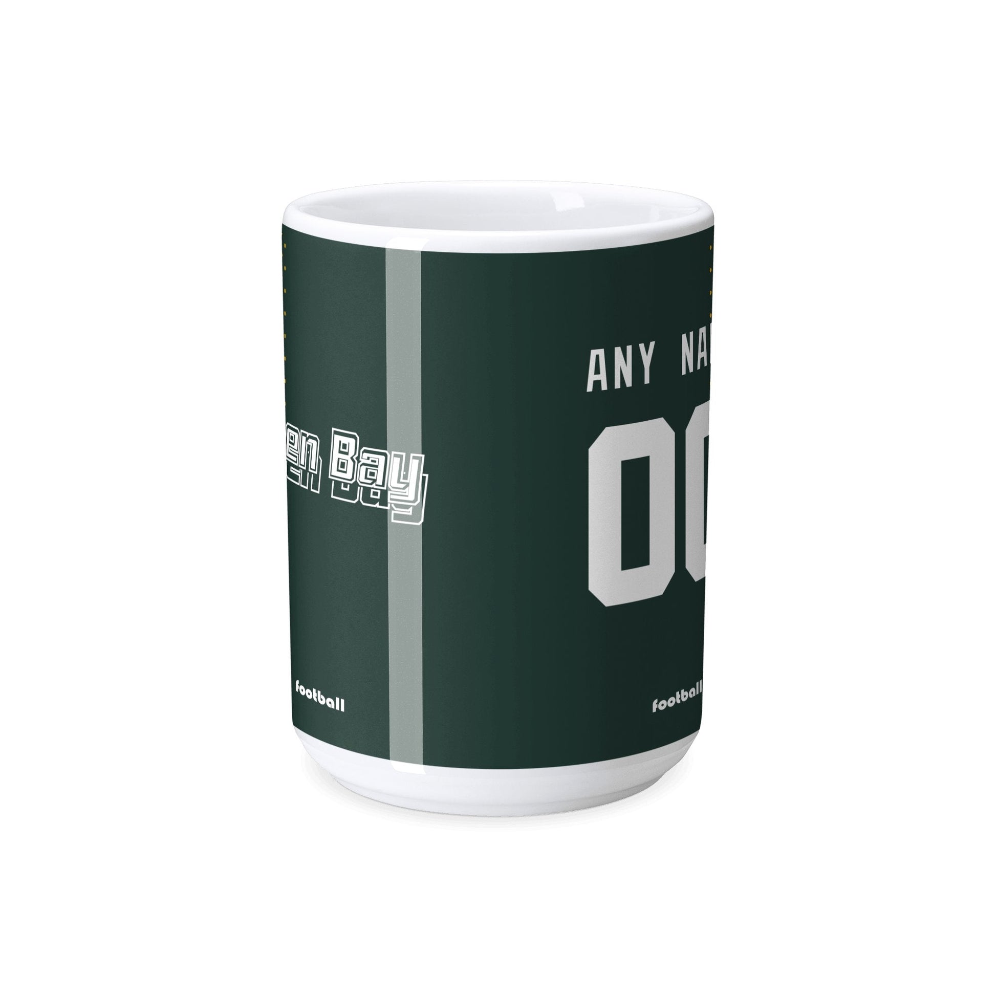 Personalized Green Bay Football Mug - Custom Name & Number - Antking ANTKING