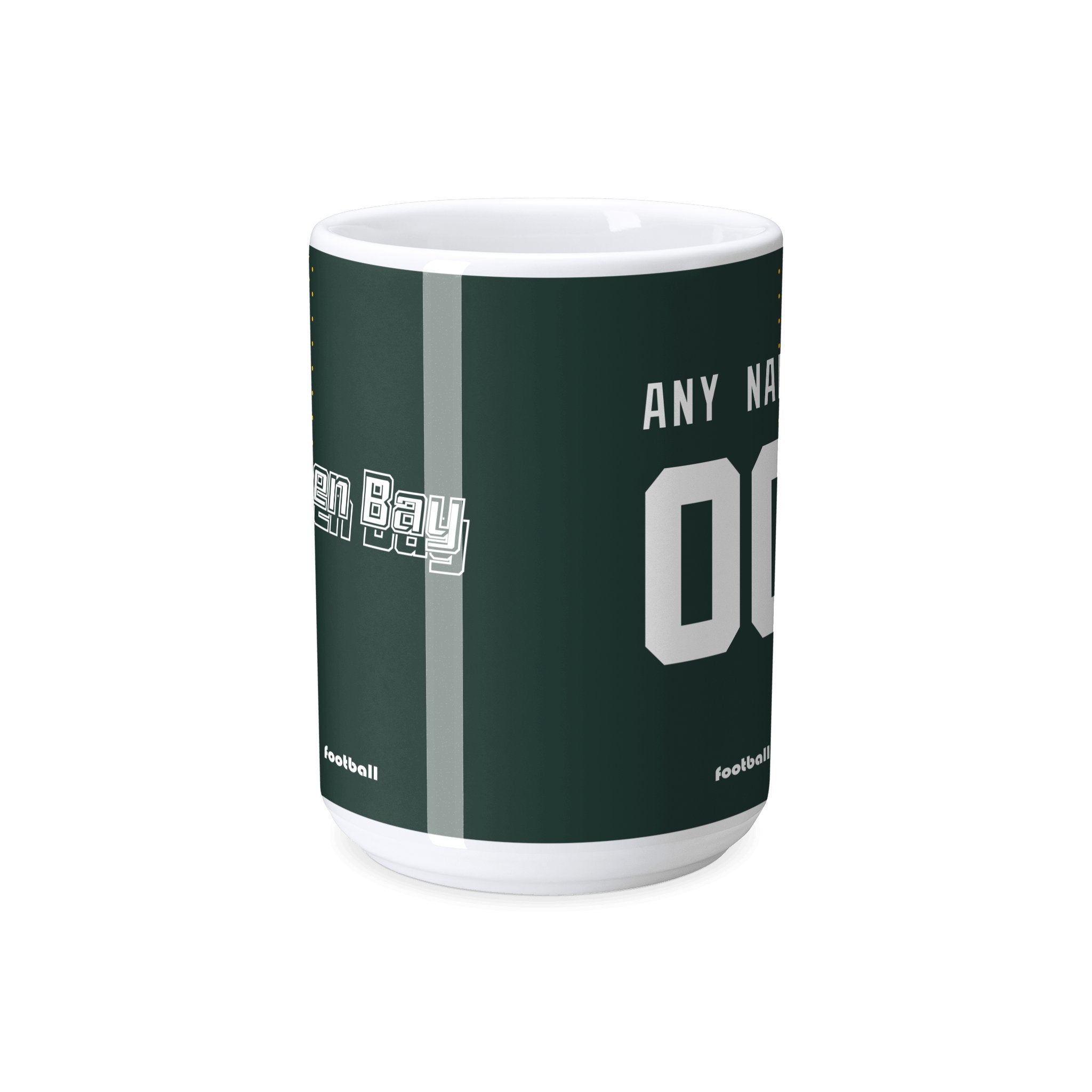 Personalized Green Bay Football Mug - Custom Name & Number - Antking ANTKING
