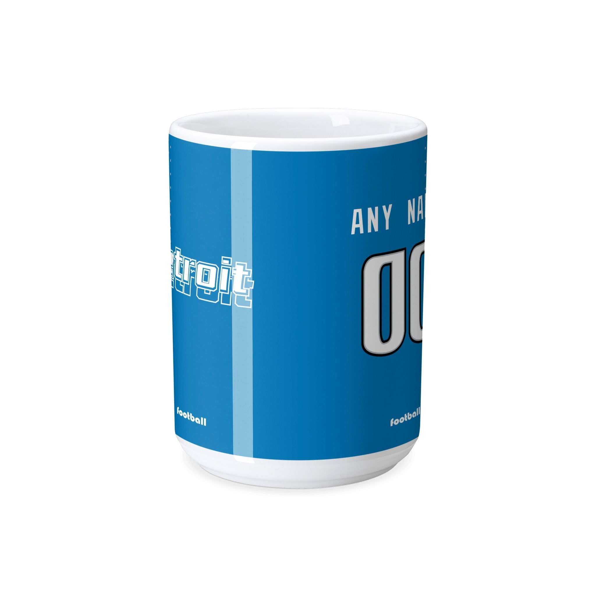 Personalized Detroit Football Mug - Custom Name & Number - Antking ANTKING