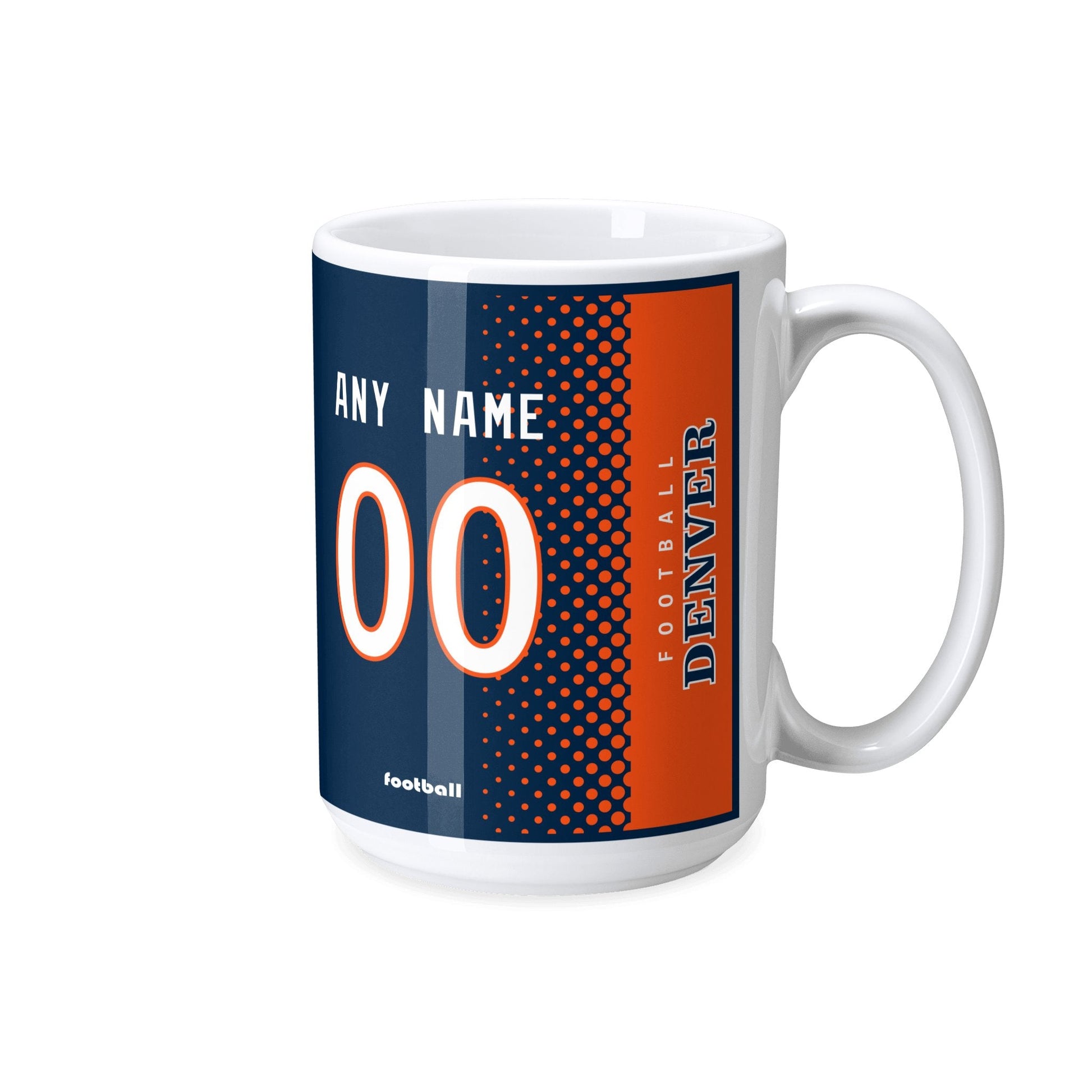 Personalized Denver Football Mug - Custom Name & Number - Antking ANTKING