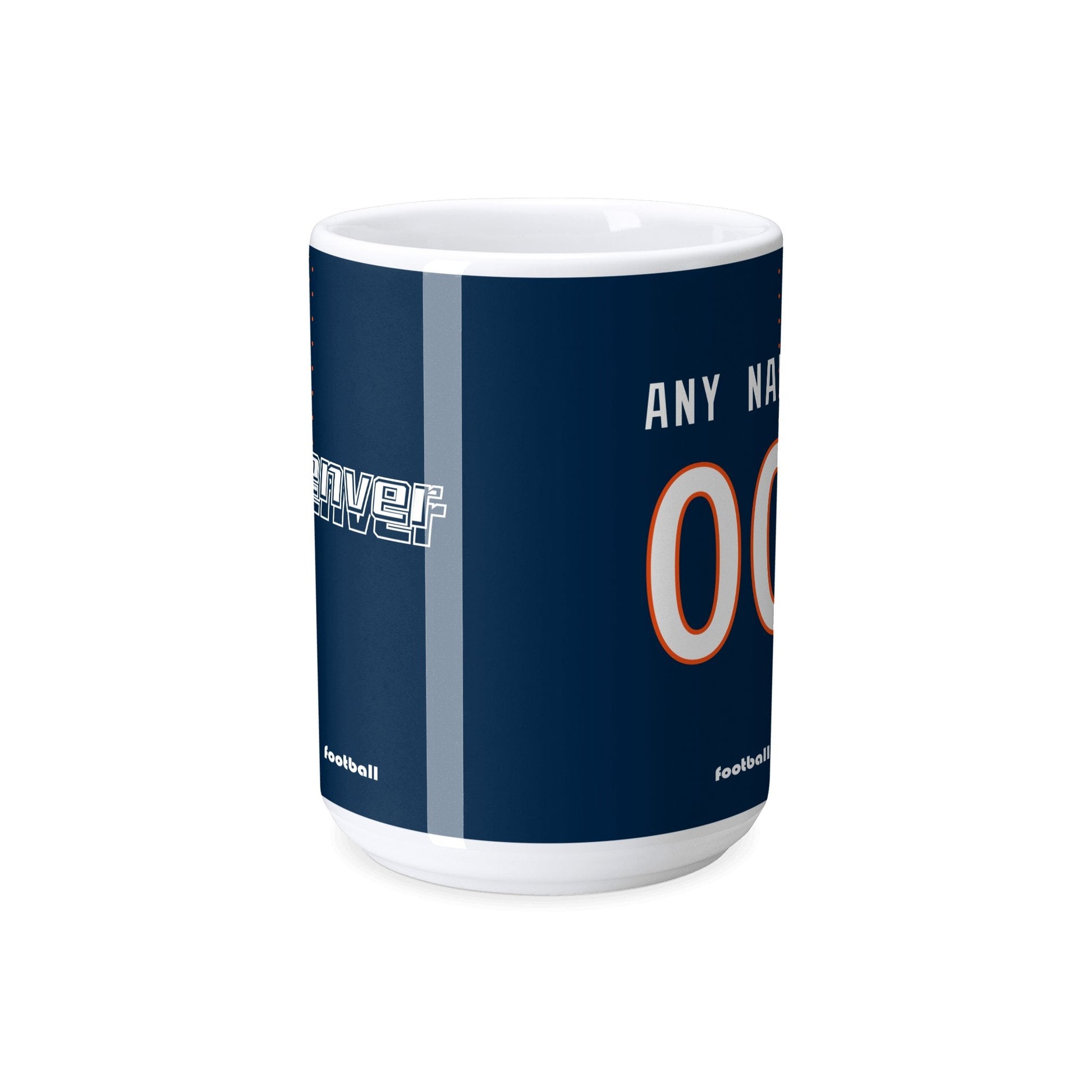 Personalized Denver Football Mug - Custom Name & Number - Antking ANTKING