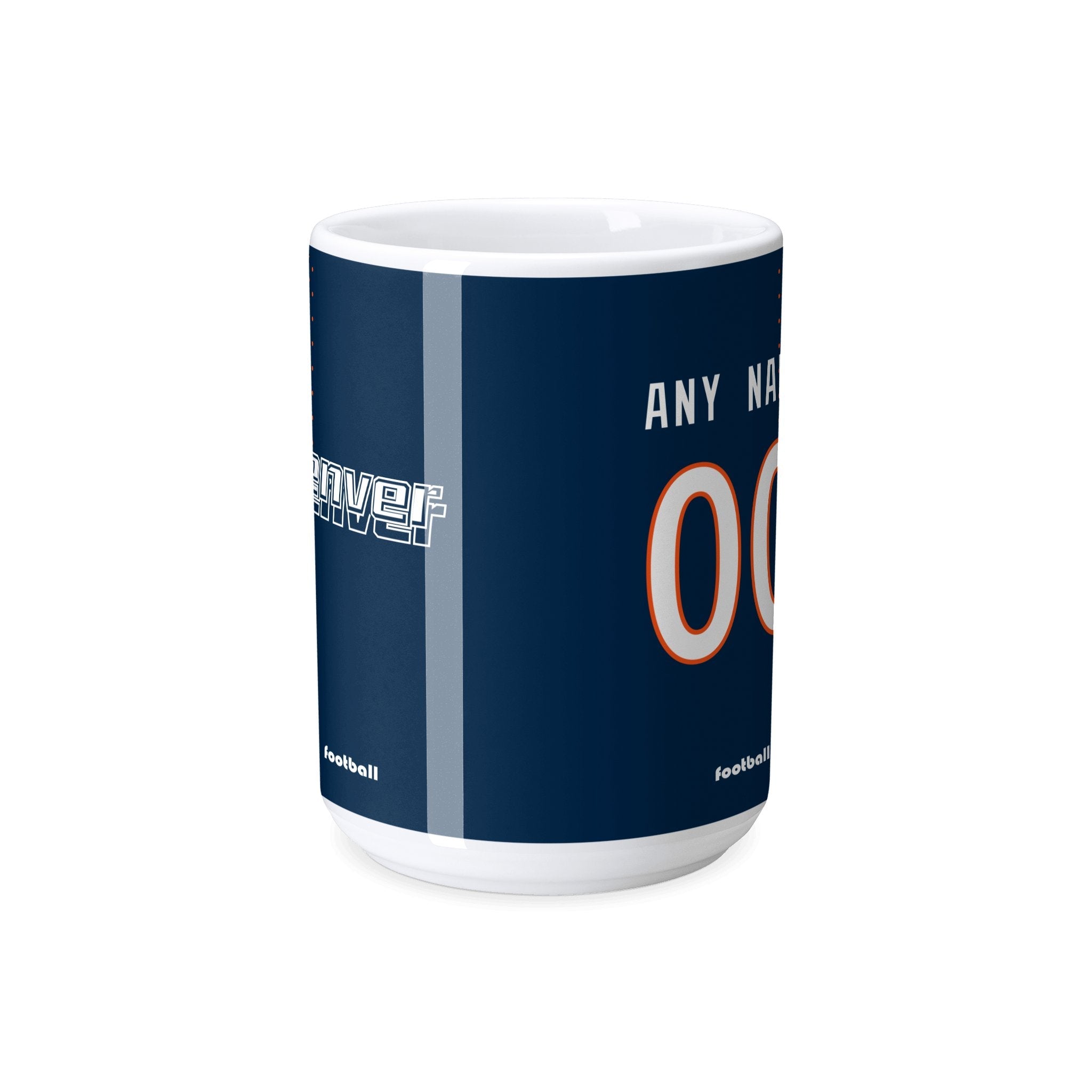 Personalized Denver Football Mug - Custom Name & Number - Antking ANTKING