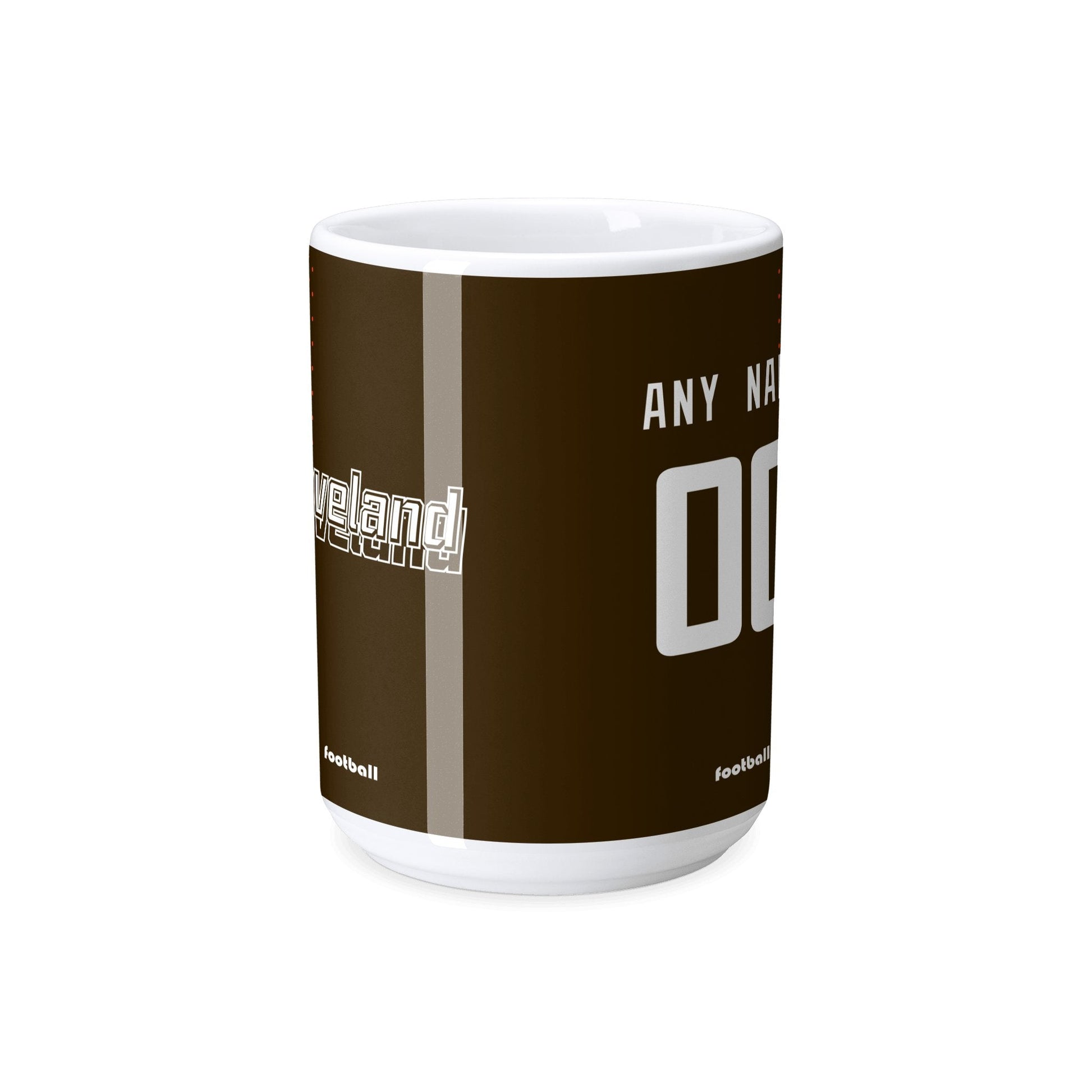 Personalized Cleveland Football Mug - Custom Name & Number - Antking ANTKING