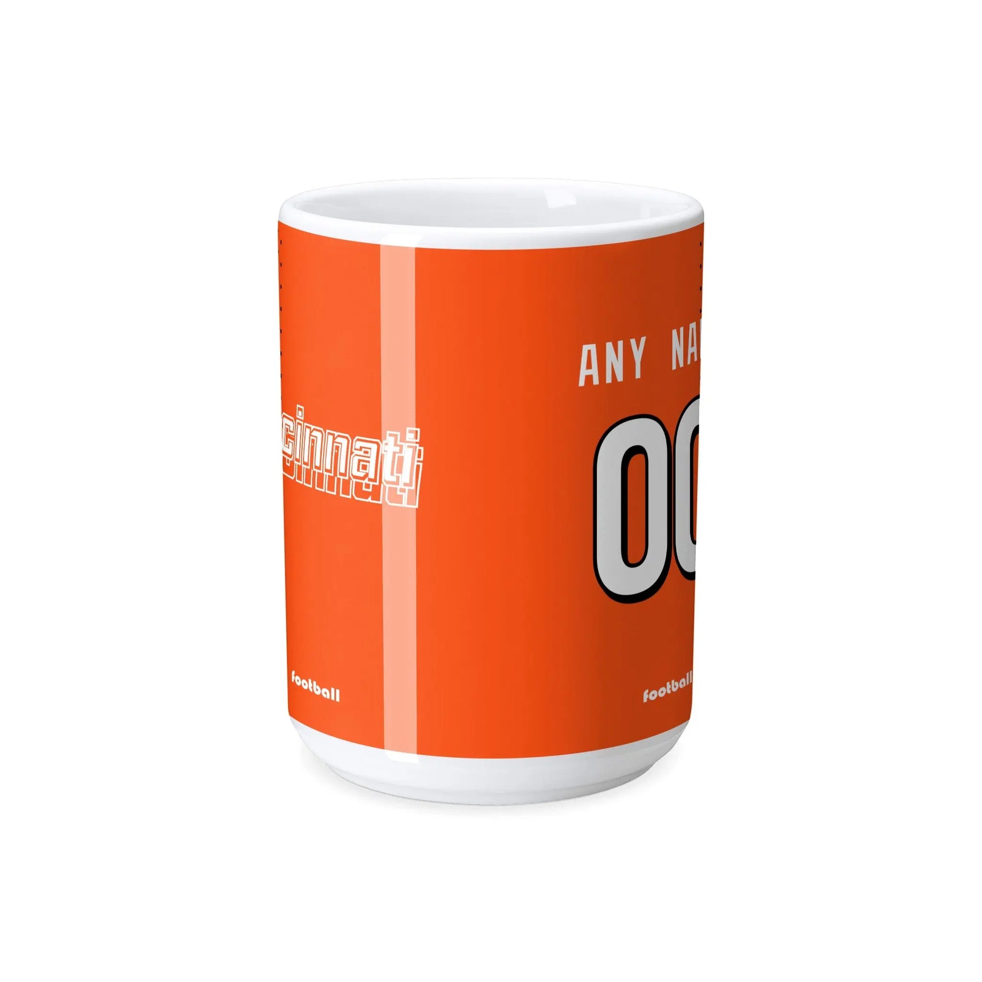 Personalized Cincinnati Football Mug - Custom Name & Number - Antking ANTKING