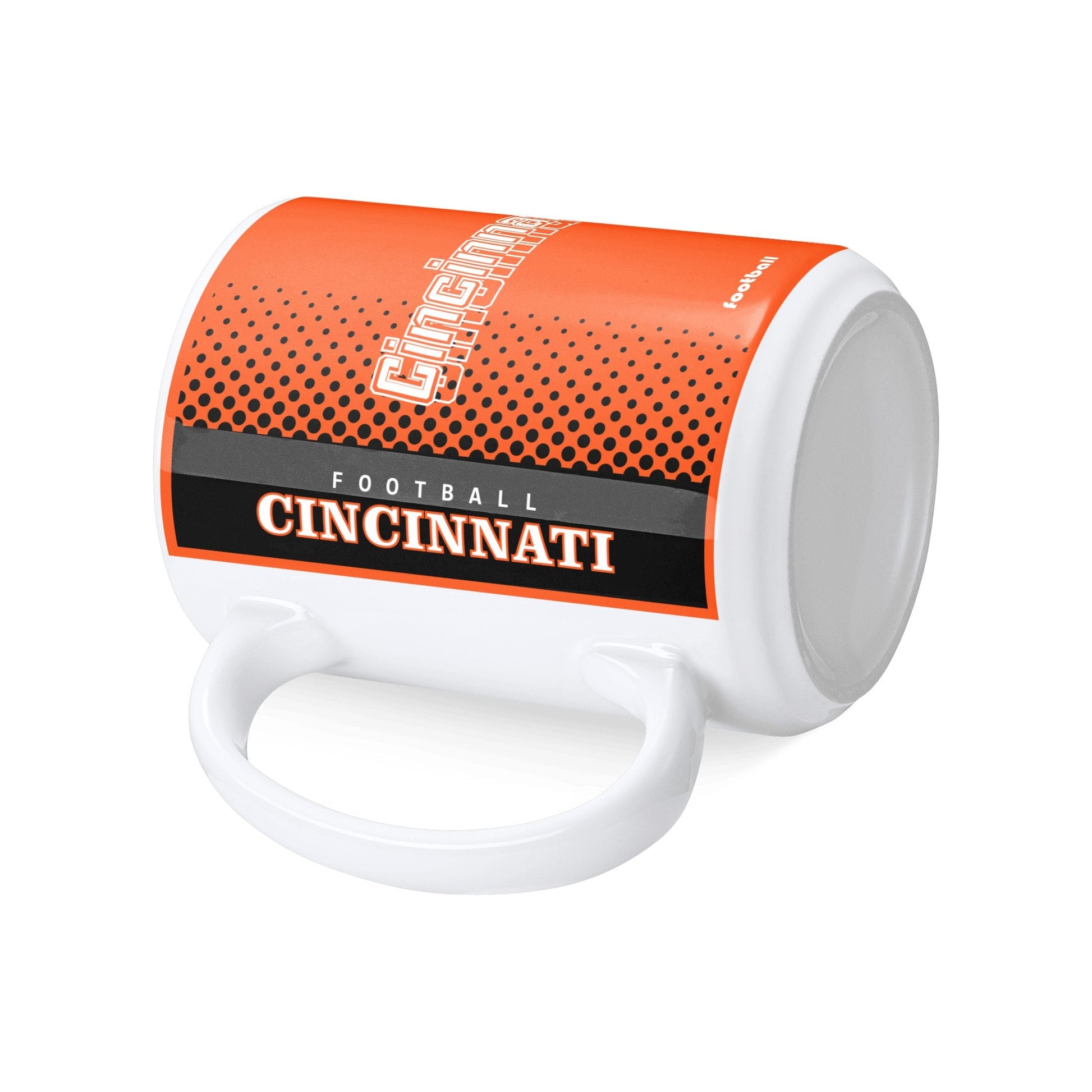 Personalized Cincinnati Football Mug - Custom Name & Number - Antking ANTKING