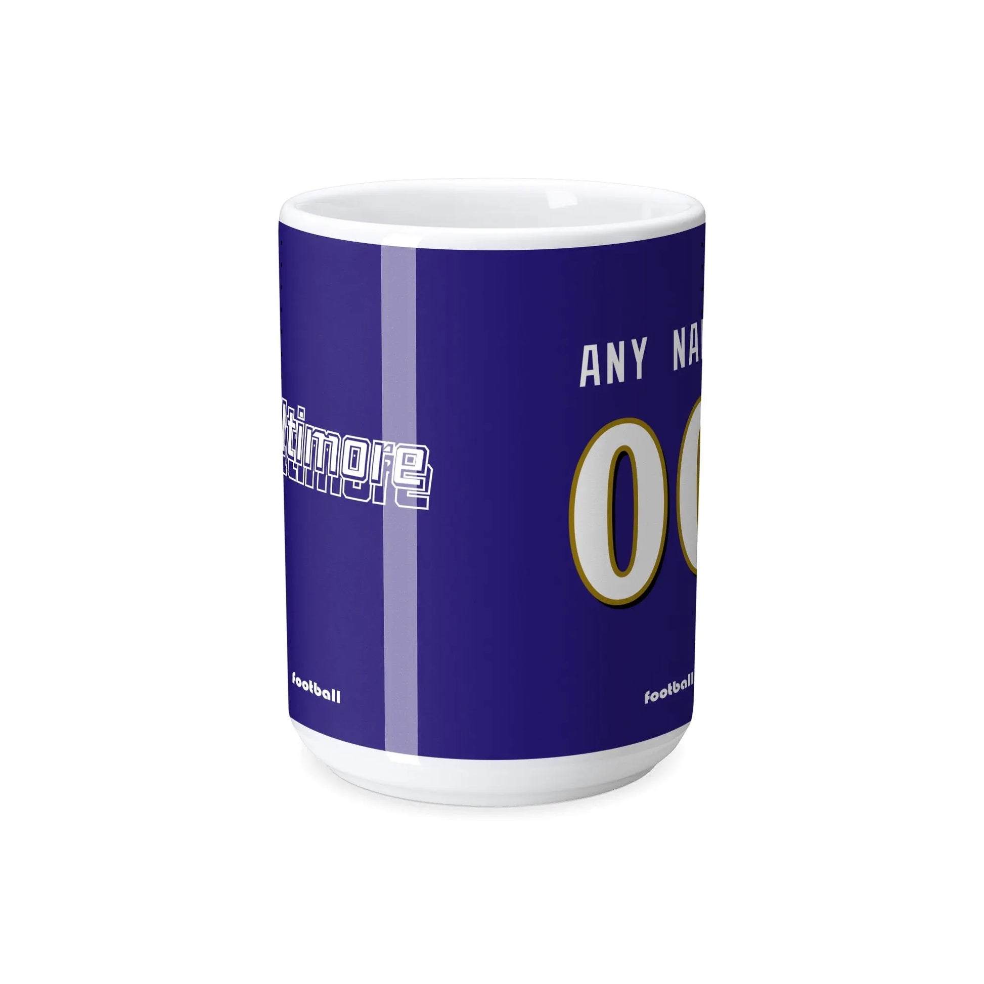 Personalized Baltimore Football Mug - Custom Name & Number - Antking ANTKING