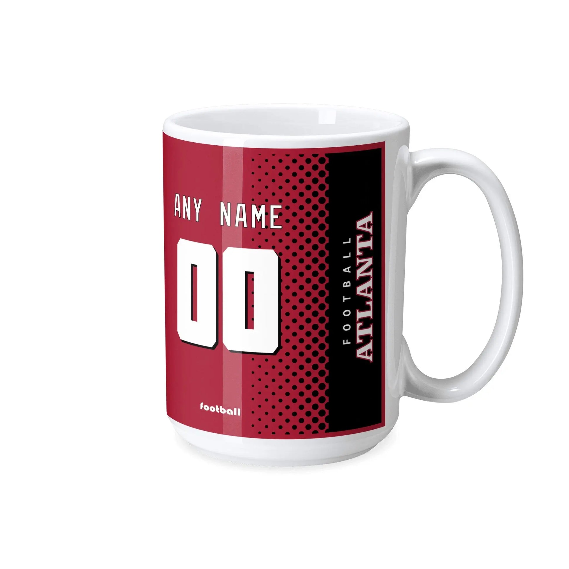 Personalized Atlanta Football Mug - Custom Name & Number - Antking ANTKING