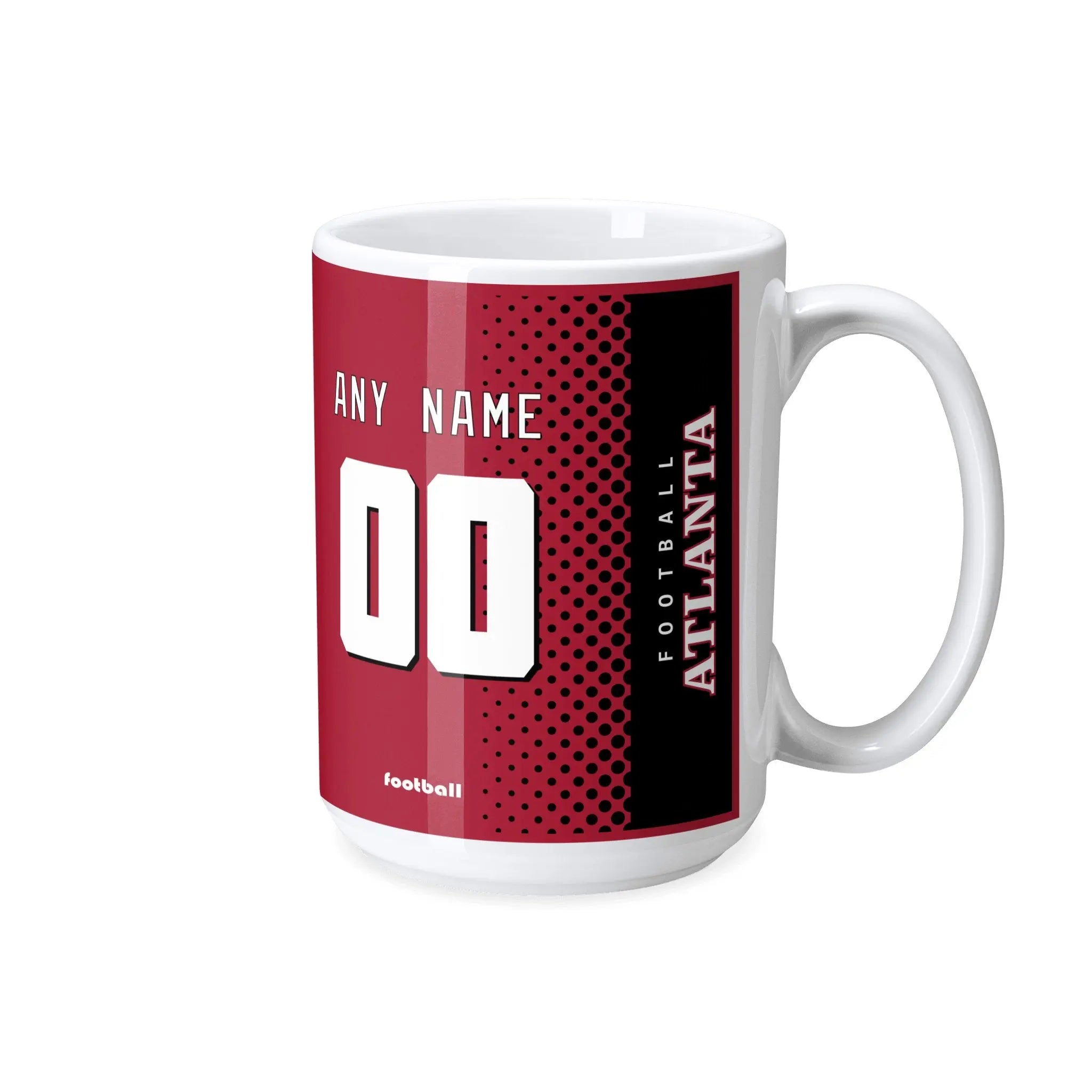 Personalized Atlanta Football Mug - Custom Name & Number - Antking ANTKING