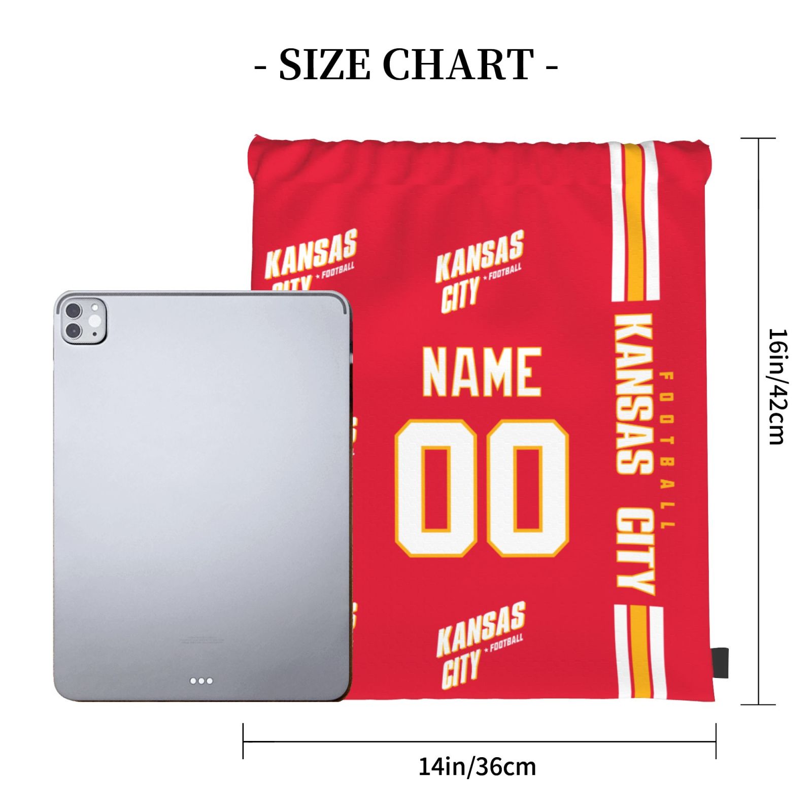 ANTKING Kansas Backpack Drawstring Bags Custom any Name and Number for Men Youth Boy Gifts ANTKING