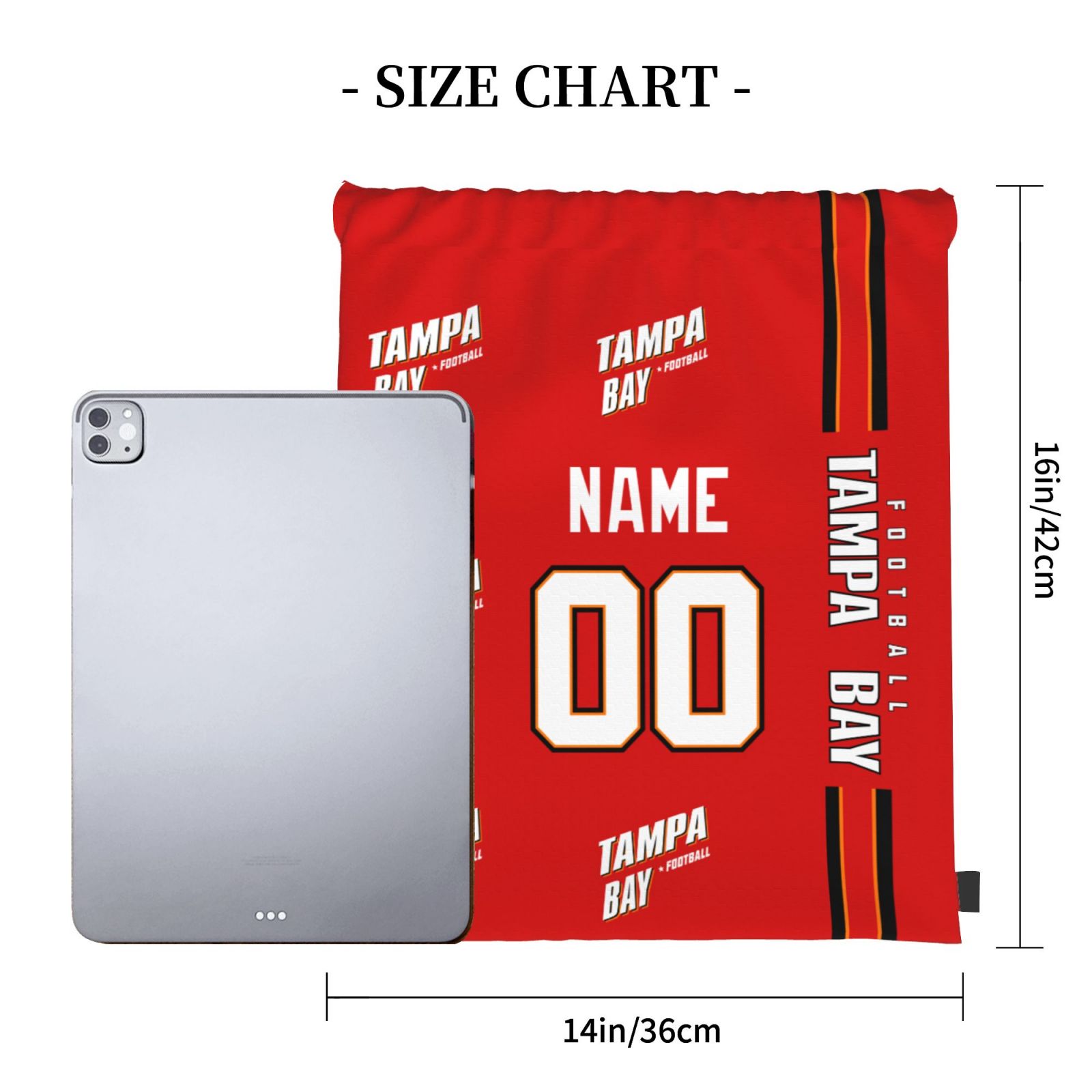 ANTKING Tampa Drawstring Bags Custom any Name and Number Backpack for Men Youth Boy Gifts ANTKING