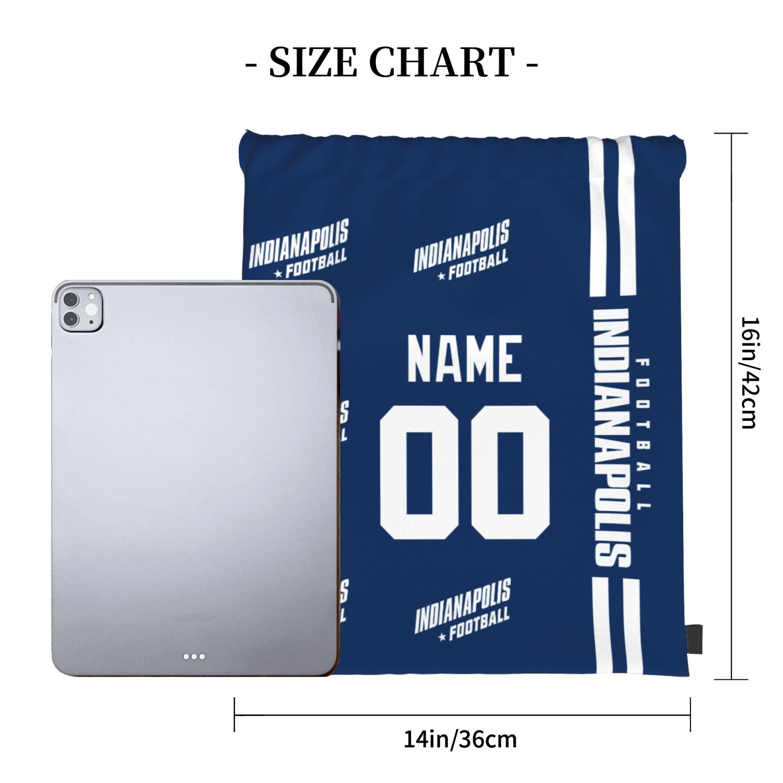 ANTKING Indianapolis Drawstring Bags Custom any Name and Number Backpack for Men Youth Boy Gifts ANTKING