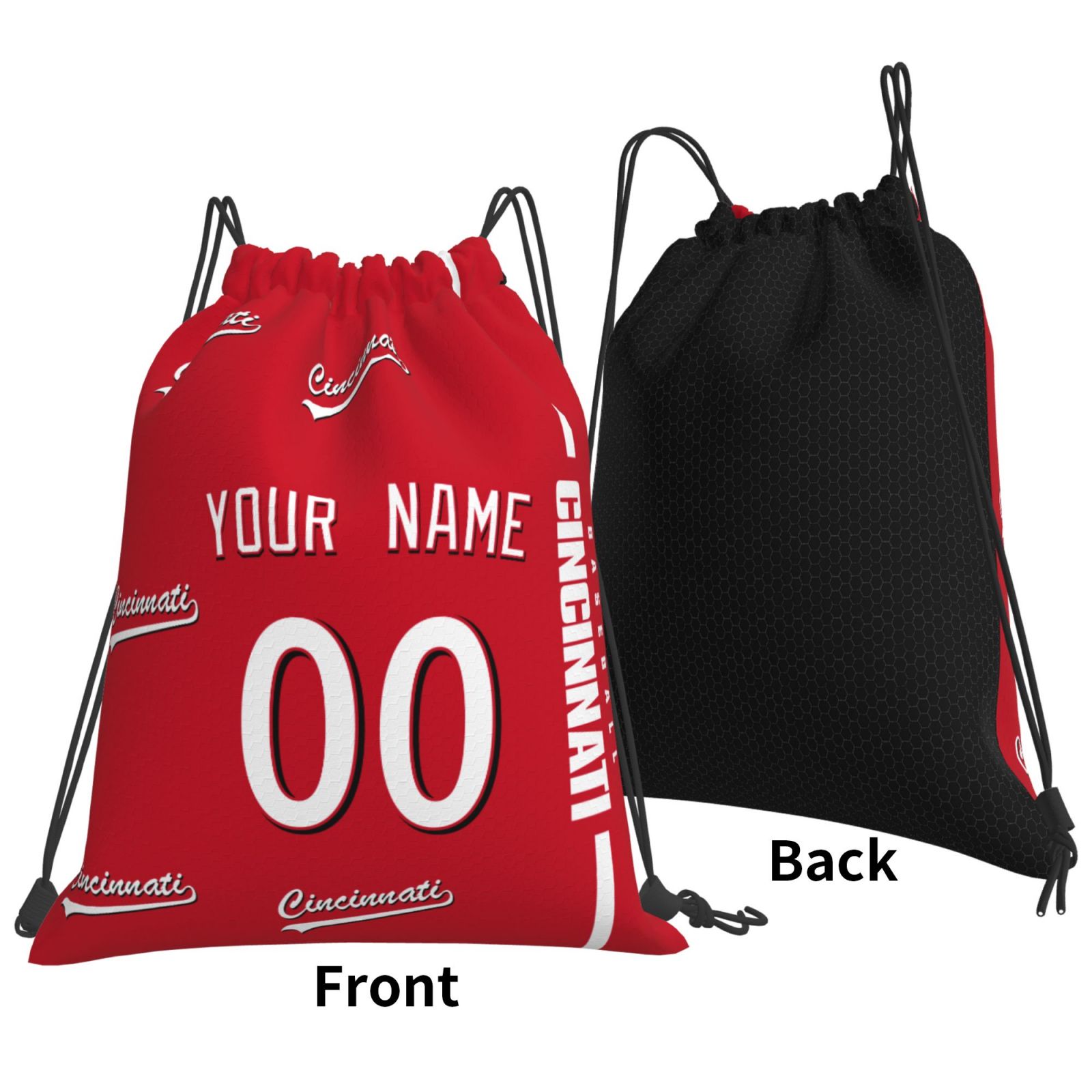 ANTKING Cincinnati Drawstring Bags Backpack Custom any Name and Number for Men Women Boy Gifts ANTKING
