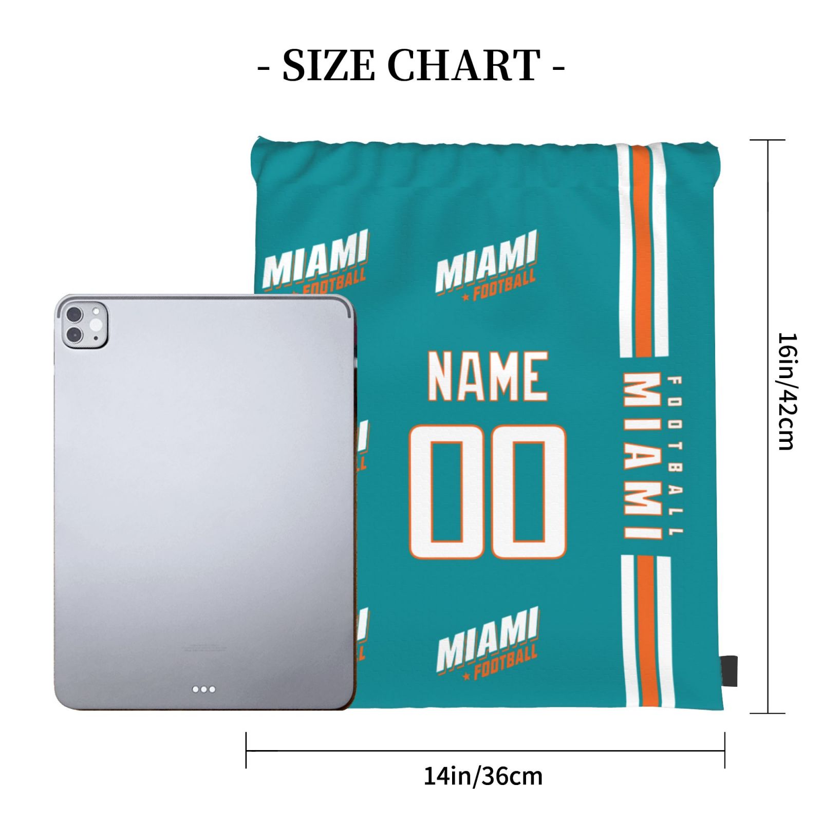 ANTKING Miami Drawstring Bags Custom any Name and Number Backpack for Men Youth Boy Gifts ANTKING