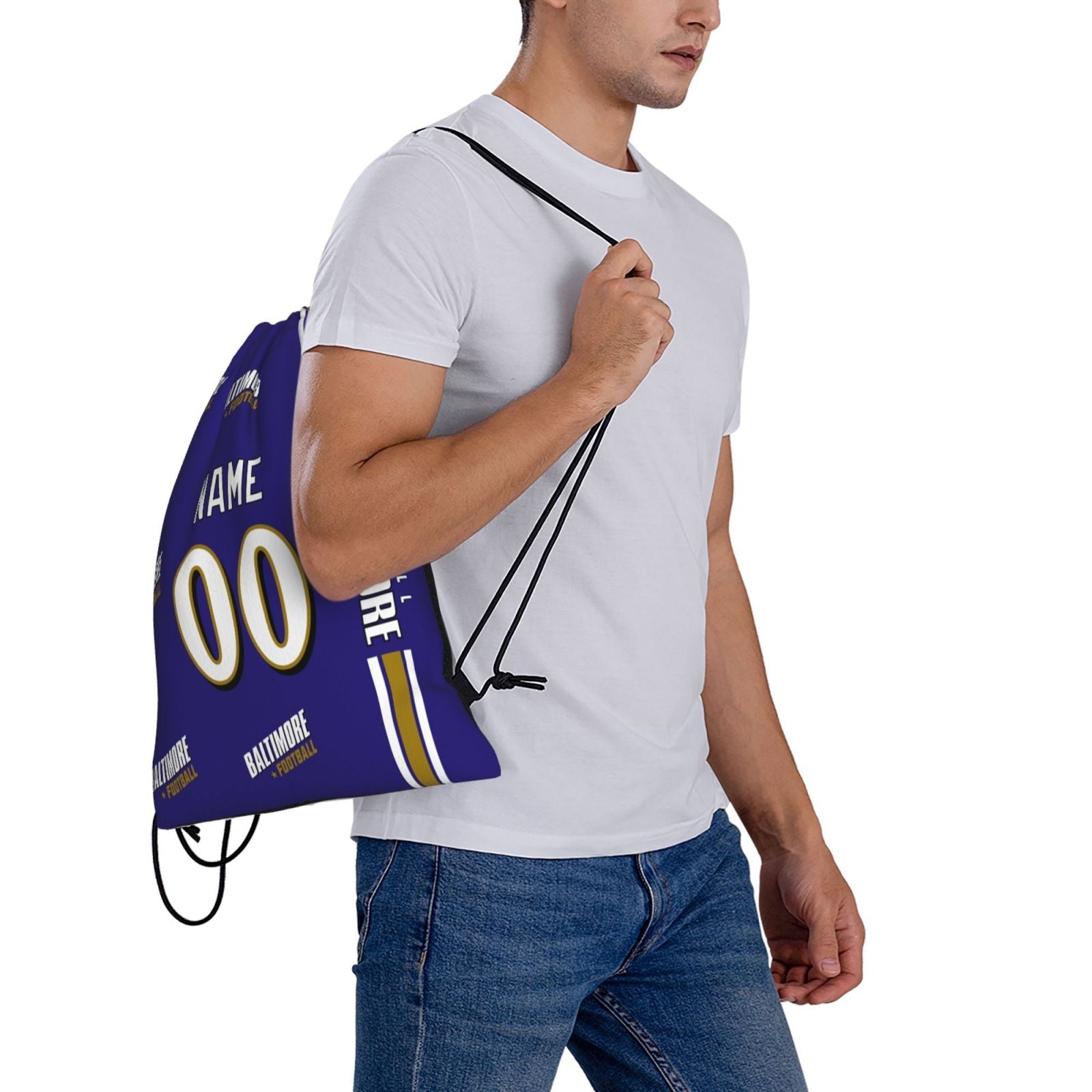 ANTKING Baltimore Drawstring Bags Custom any Name and Number Backpack for Men Youth Boy Gifts ANTKING