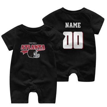 Personalized [Atlanta] Baby Onesie - Custom Football Fan Infant Bodysuit - Antking
