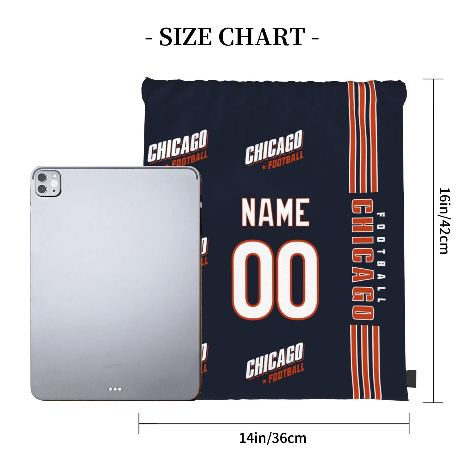 ANTKING Chicago Drawstring Bags Custom any Name and Number Backpack for Men Youth Boy Gifts ANTKING