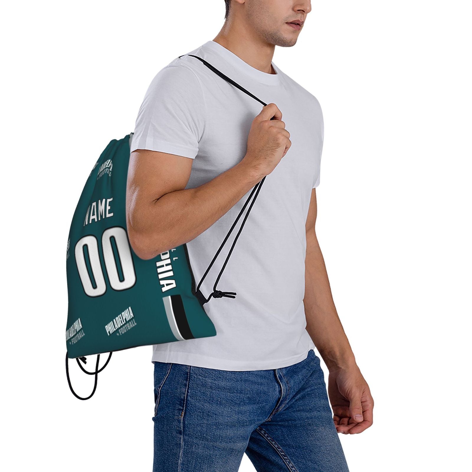 ANTKING Philadelphia Drawstring Bags Custom any Name and Number Backpack for Men Youth Boy Gifts ANTKING
