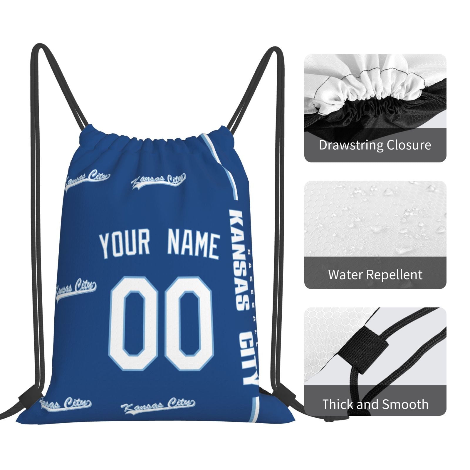 ANTKING Kansas Drawstring Bags Backpack Custom any Name and Number for Men Women Boy Gifts ANTKING