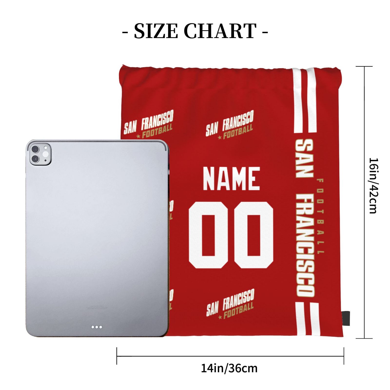 ANTKING San Francisco Drawstring Bags Custom any Name and Number Backpack for Men Youth Boy Gifts ANTKING