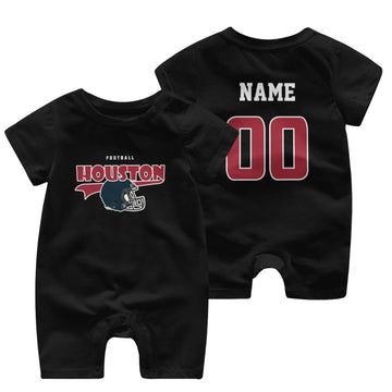Personalized [Houston] Baby Onesie - Custom Football Fan Infant Bodysuit - Antking
