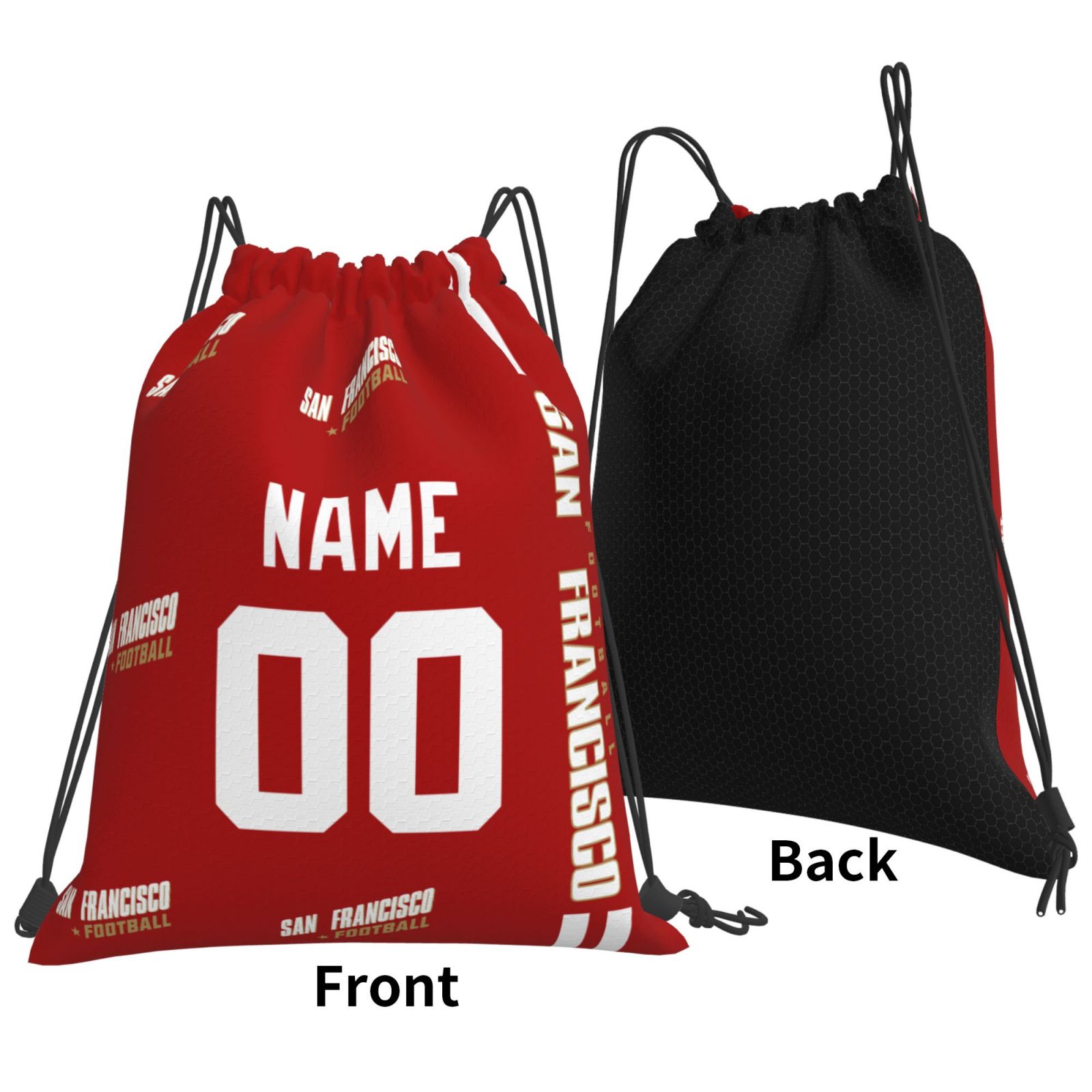 ANTKING San Francisco Drawstring Bags Custom any Name and Number Backpack for Men Youth Boy Gifts ANTKING