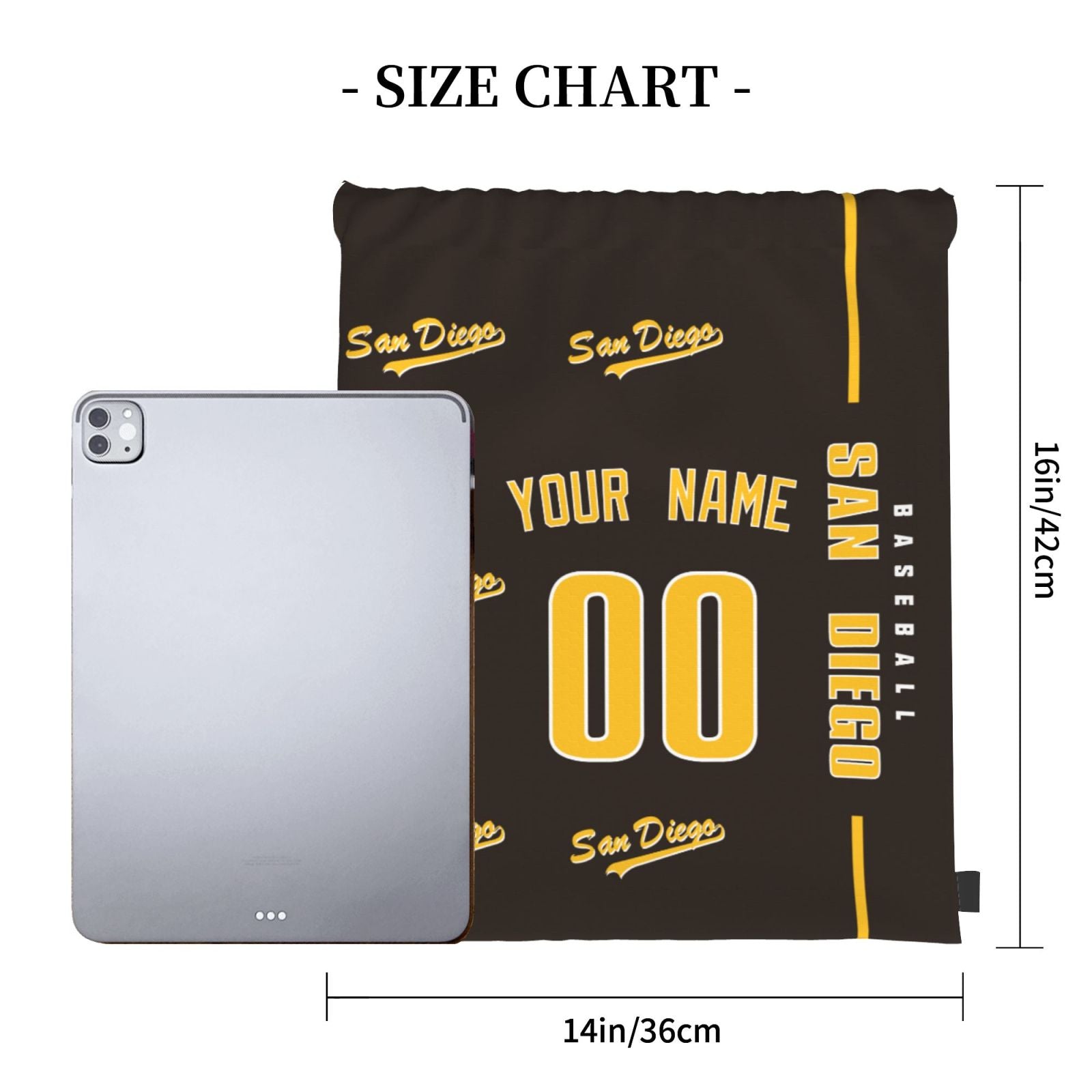 ANTKING San Diego Drawstring Bags Backpack Custom any Name and Number for Men Women Boy Gifts ANTKING