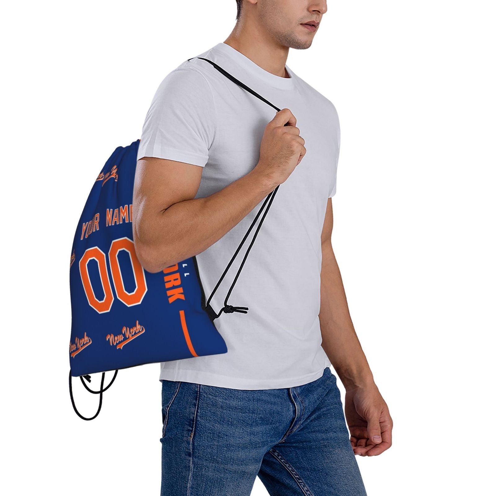 ANTKING New York Drawstring Bags Backpack Custom any Name and Number for Men Women Boy Gifts ANTKING