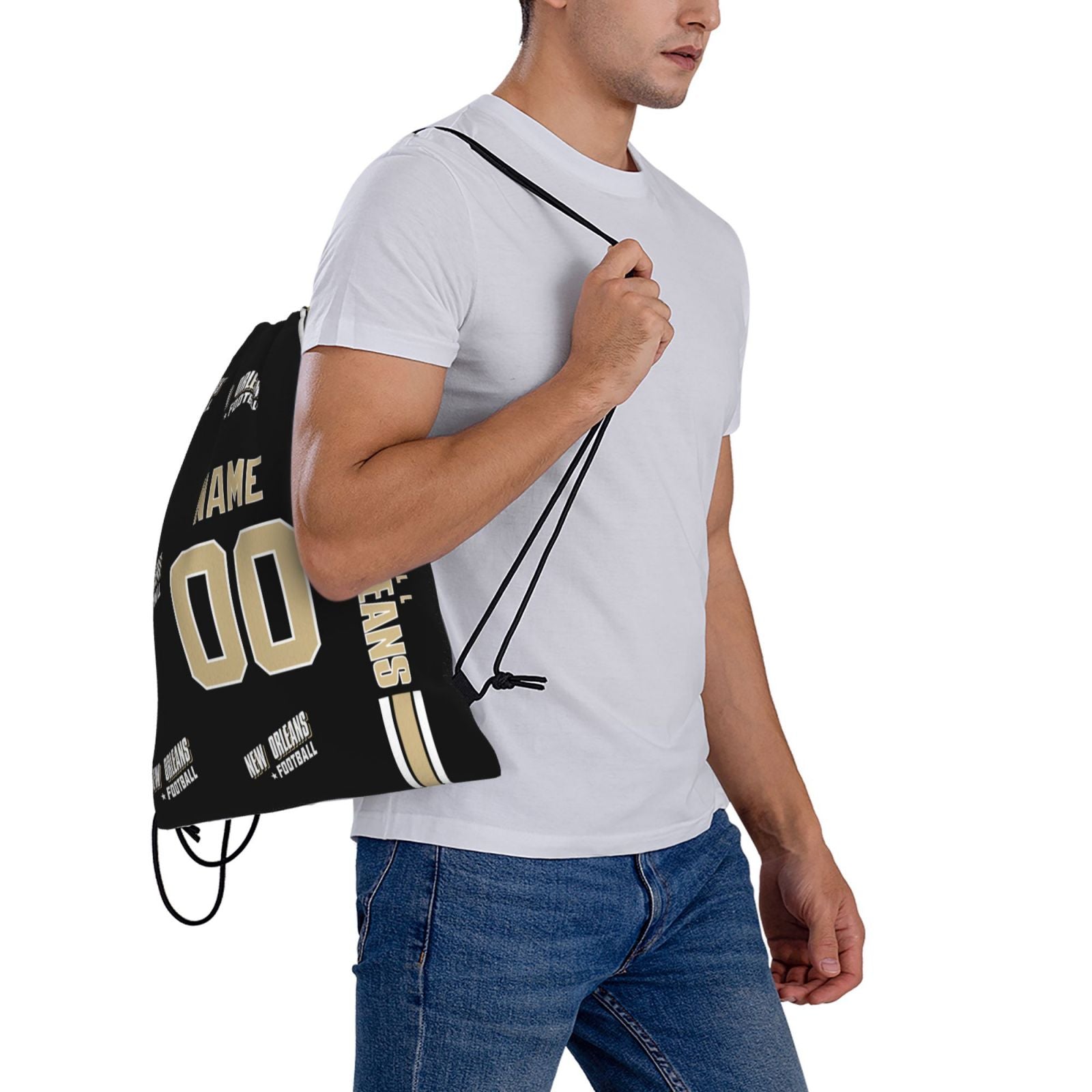 ANTKING New Orleans Drawstring Bags Custom any Name and Number Backpack for Men Youth Boy Gifts ANTKING
