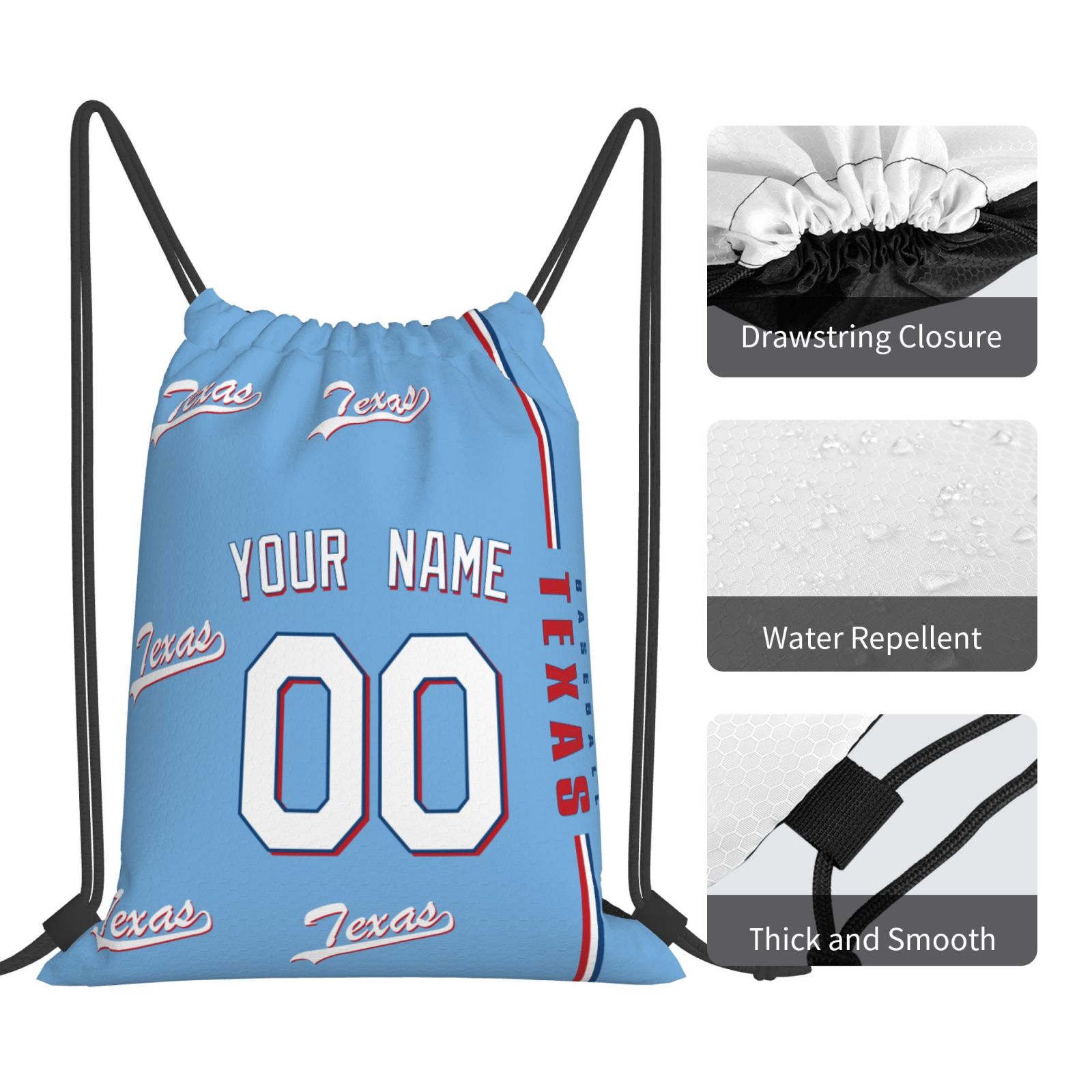 ANTKING Texas Drawstring Bags Backpack Custom any Name and Number for Men Women Boy Gifts ANTKING