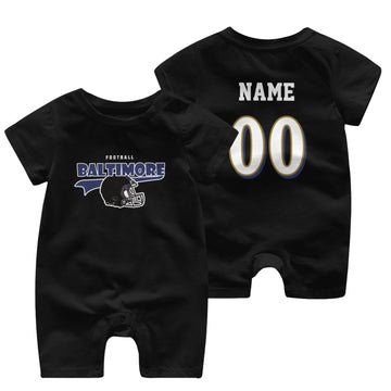 Personalized [Baltimore] Baby Onesie - Custom Football Fan Infant Bodysuit - Antking
