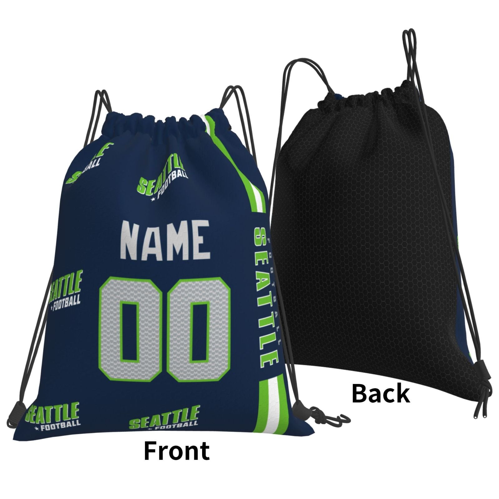 ANTKING Seattle Drawstring Bags Custom any Name and Number Backpack for Men Youth Boy Gifts ANTKING