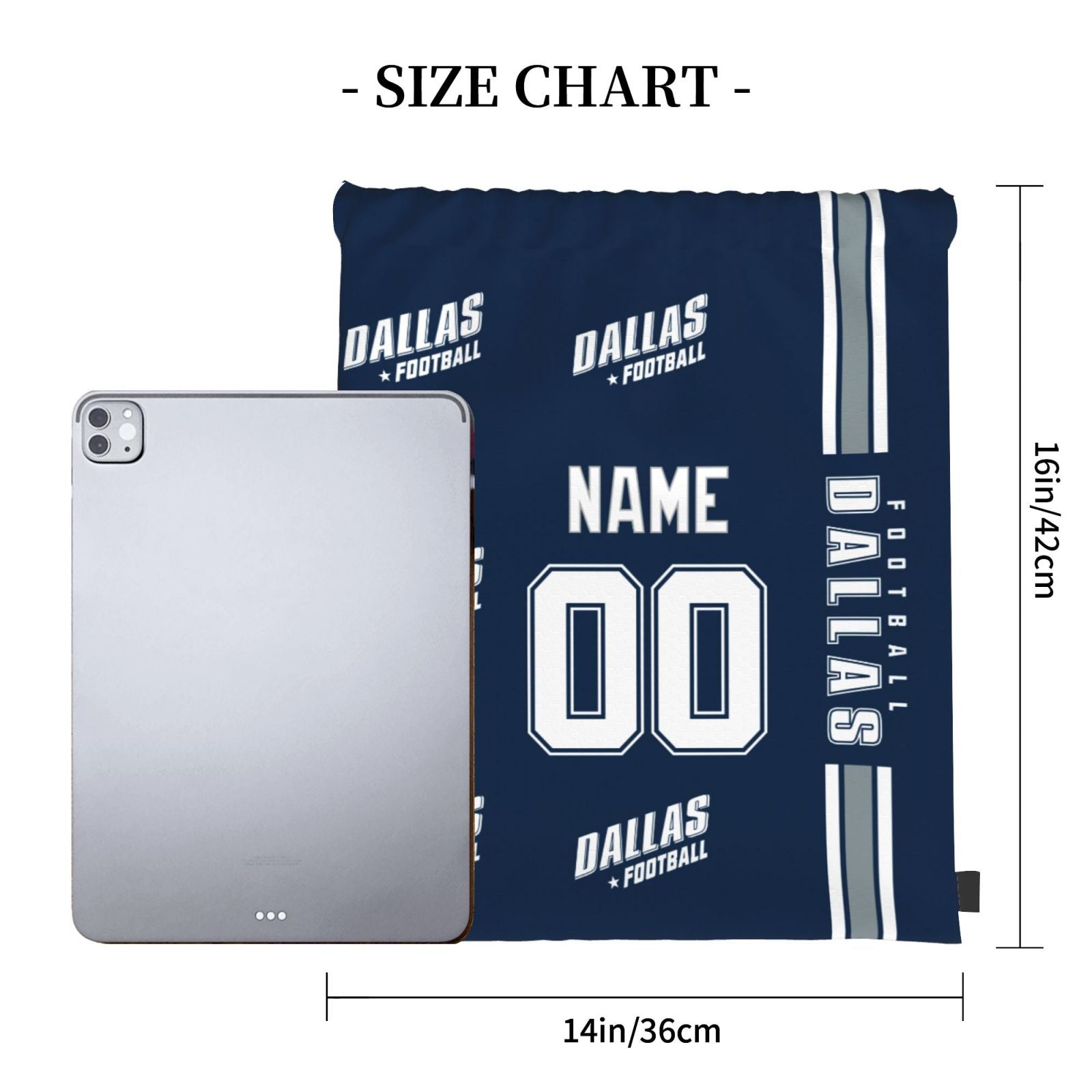 ANTKING Dallas Drawstring Bags Custom any Name and Number Backpack for Men Youth Boy Gifts ANTKING