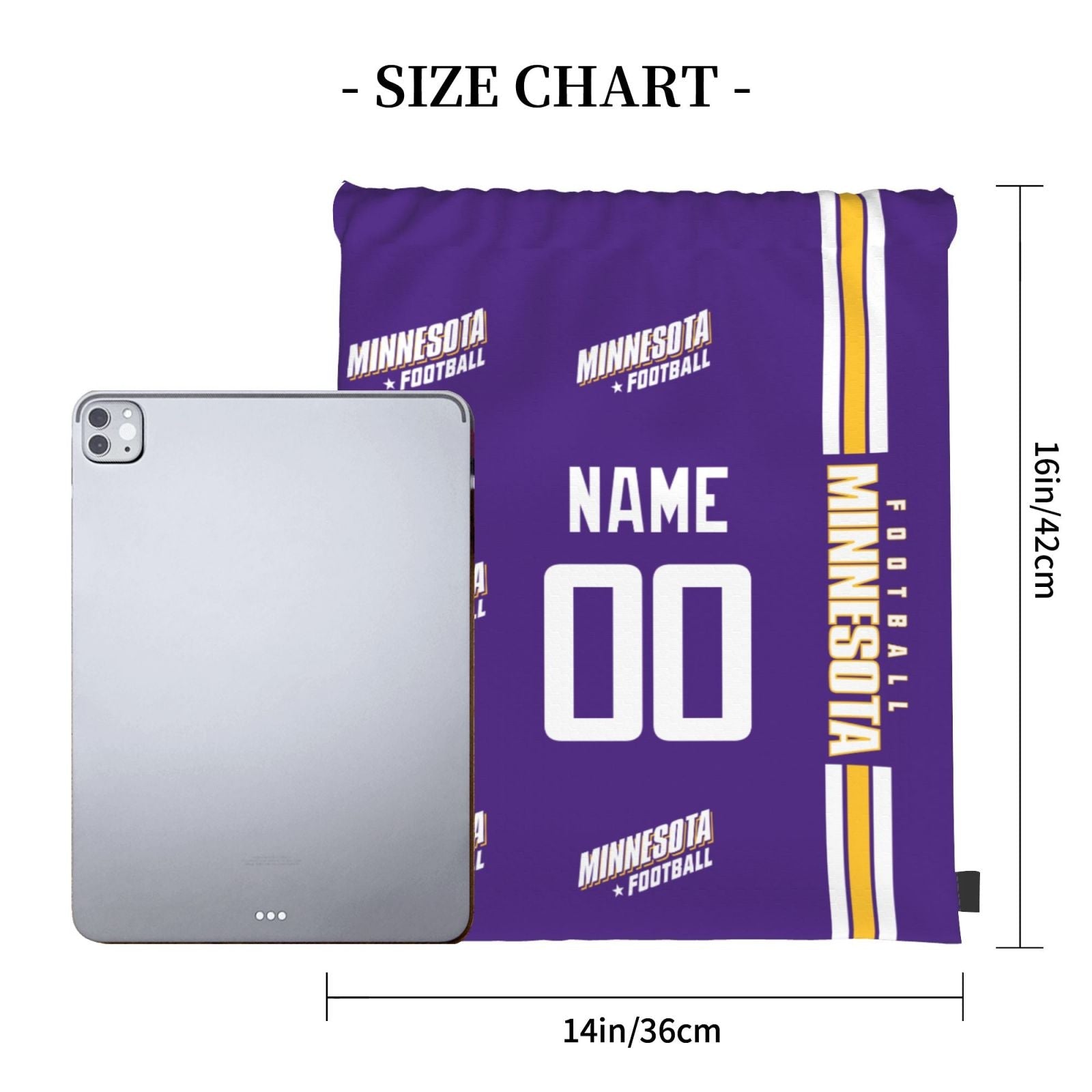 ANTKING Minnesota Drawstring Bags Custom any Name and Number Backpack for Men Youth Boy Gifts ANTKING