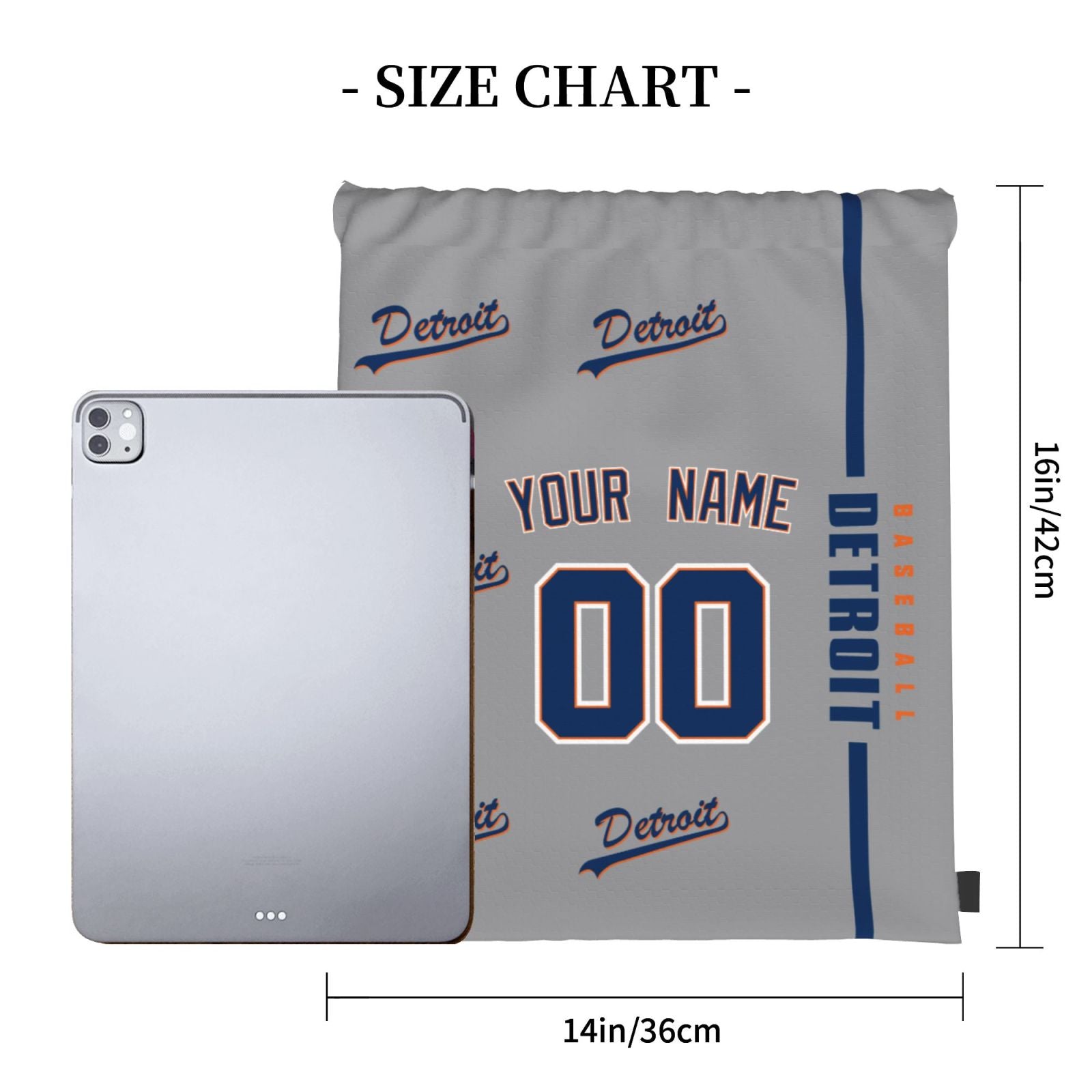 ANTKING Detroit Drawstring Bags Backpack Custom any Name and Number for Men Women Boy Gifts ANTKING