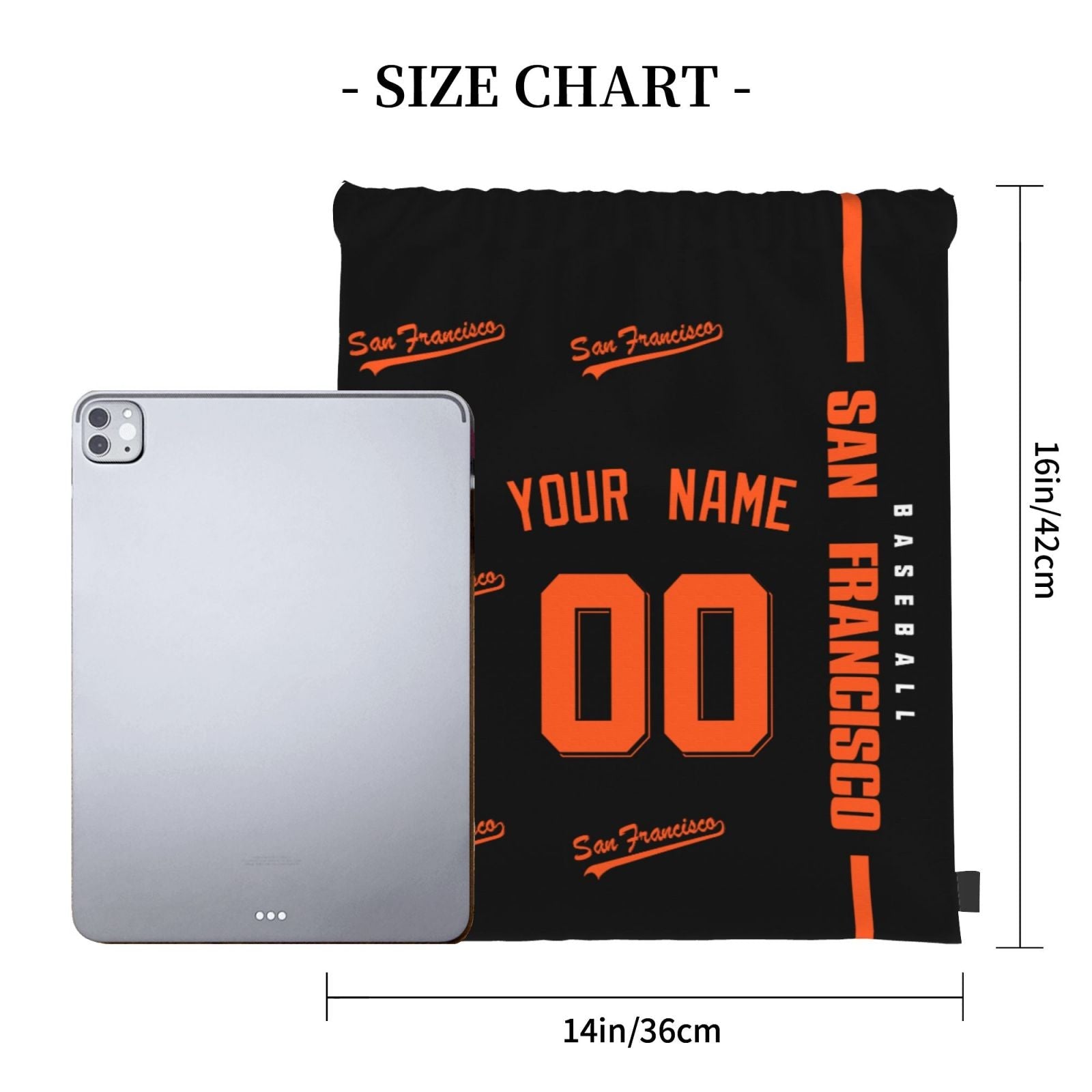 ANTKING San Francisco Drawstring Bags Backpack Custom any Name and Number for Men Women Boy Gifts ANTKING