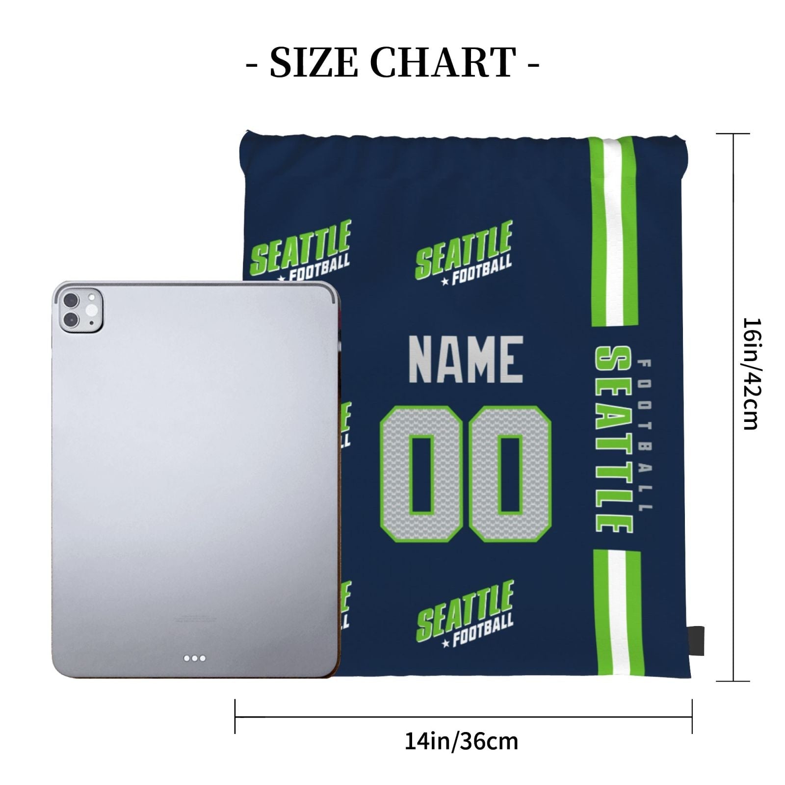 ANTKING Seattle Drawstring Bags Custom any Name and Number Backpack for Men Youth Boy Gifts ANTKING