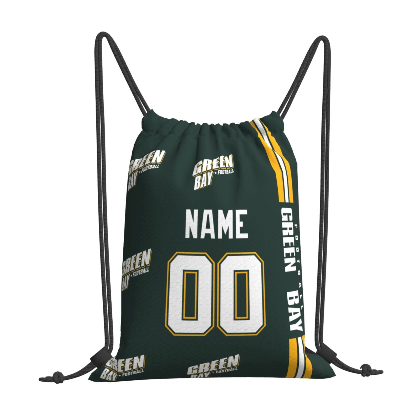 ANTKING Green Bay Drawstring Bags Custom any Name and Number Backpack for Men Youth Boy Gifts ANTKING