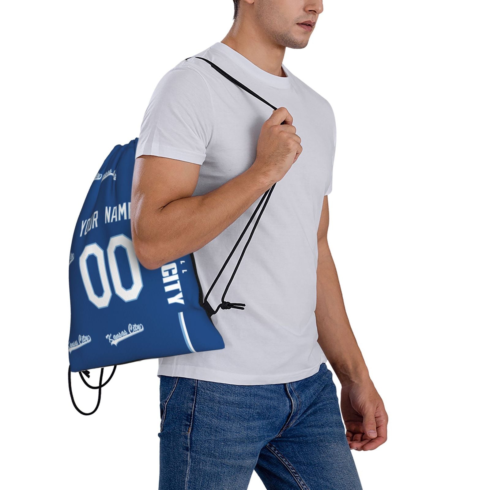 ANTKING Kansas Drawstring Bags Backpack Custom any Name and Number for Men Women Boy Gifts ANTKING