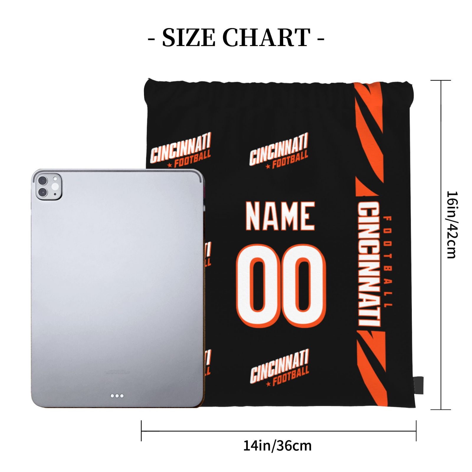 ANTKING Cincinnati Drawstring Bags Custom any Name and Number Backpack for Men Youth Boy Gifts ANTKING