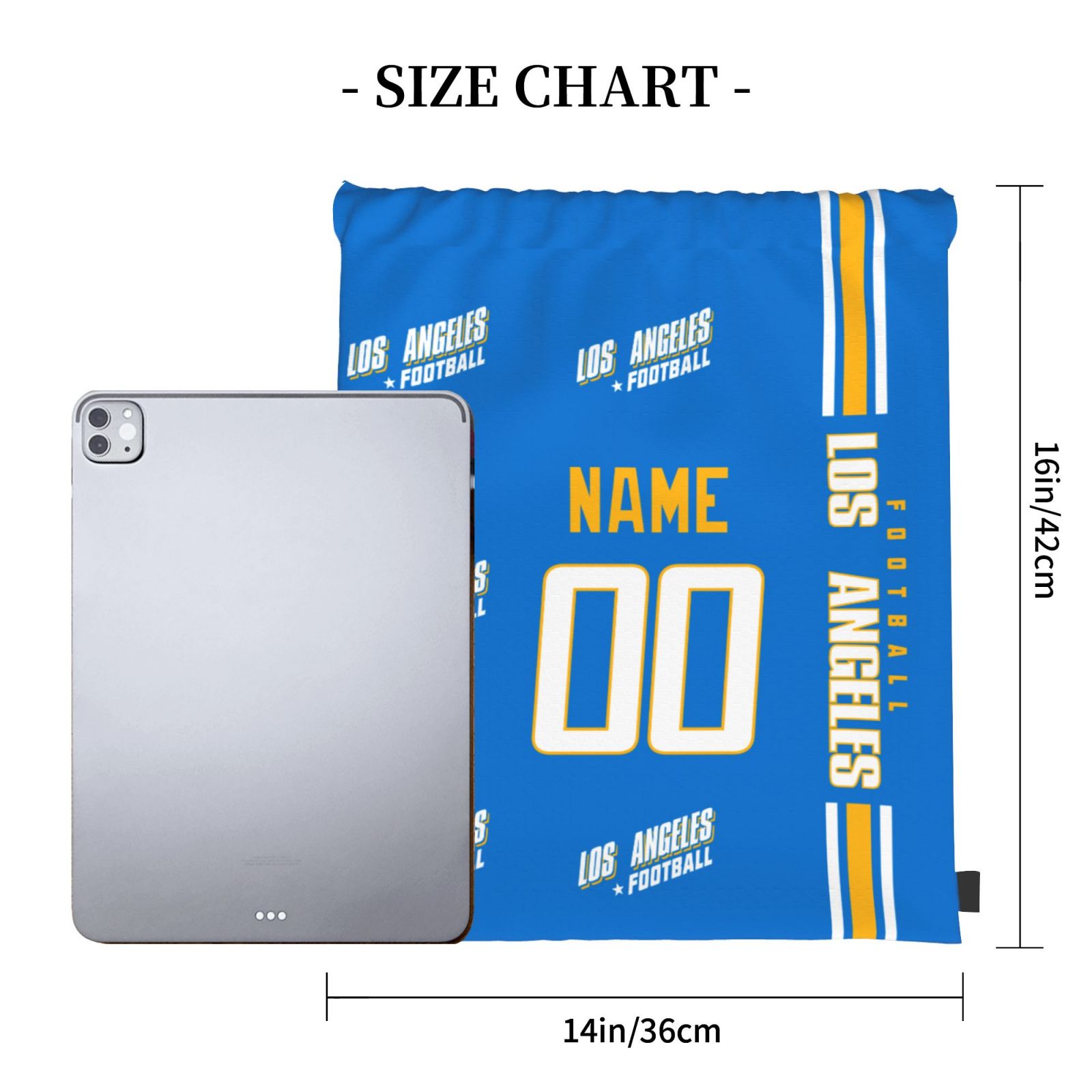 ANTKING Los Angeles Drawstring Bags Custom any Name and Number Backpack for Men Youth Boy Gifts ANTKING