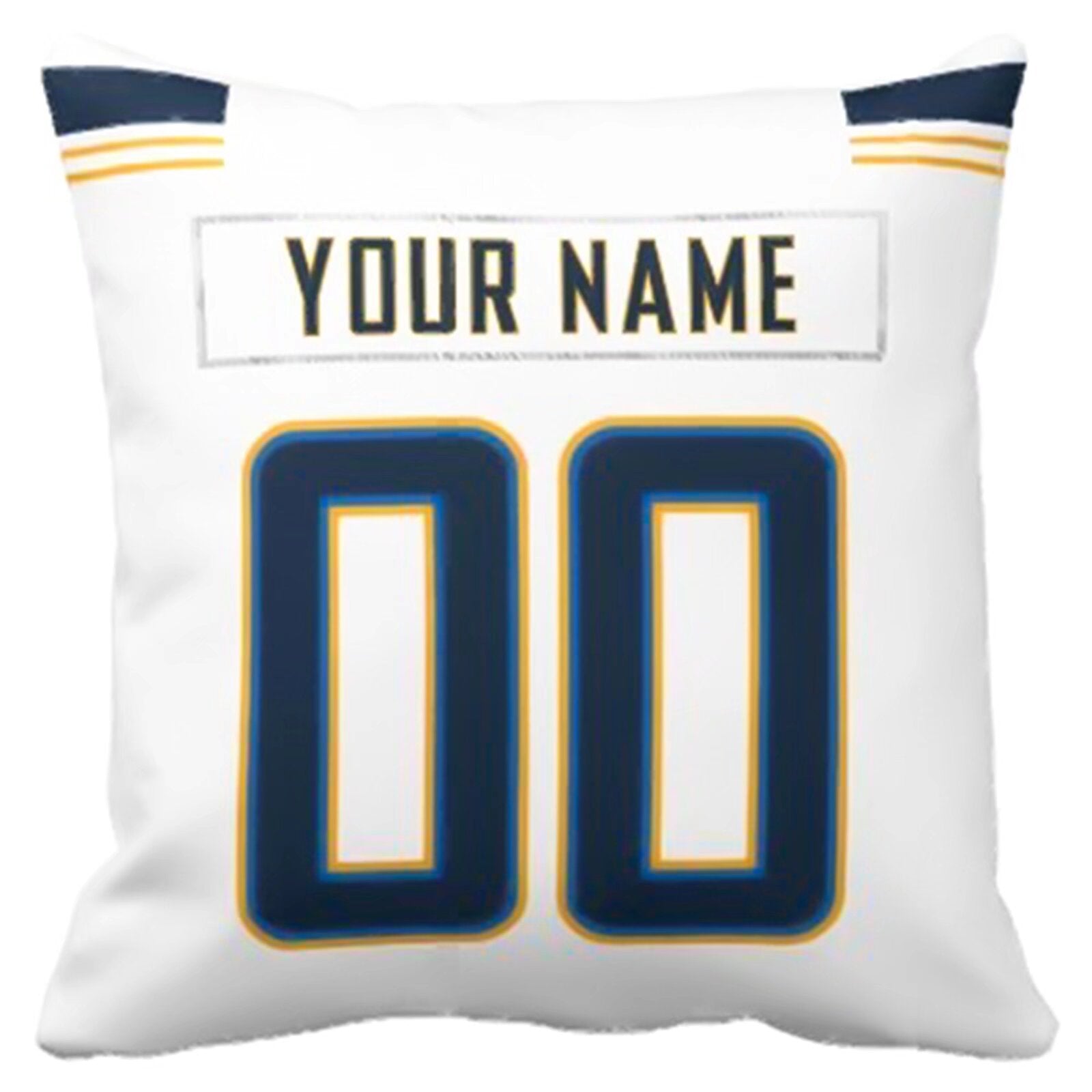Los Angeles custom name and number football pillow additional color front view