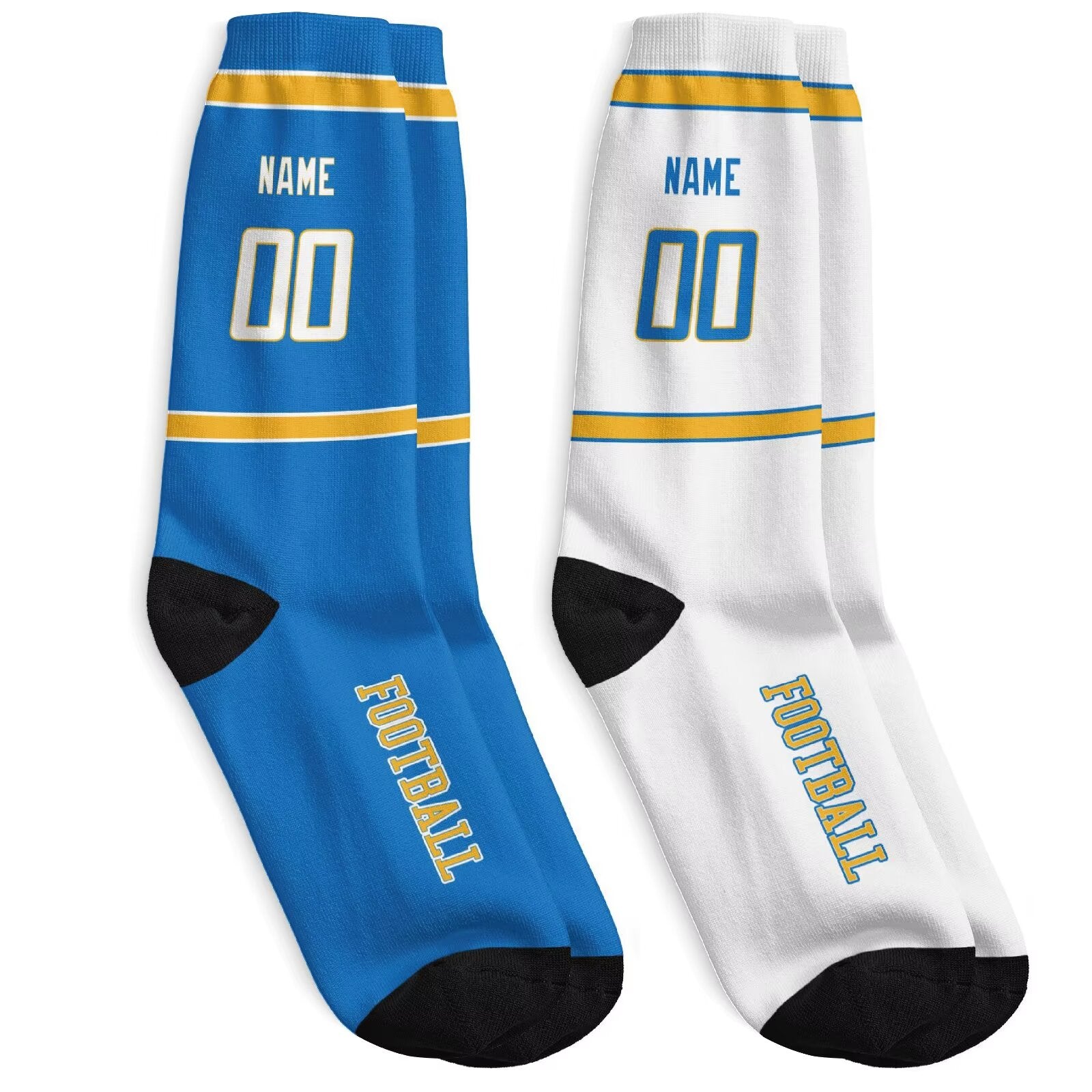 Custom Los Angeles Football Socks - Personalized Athletic Fan Crew Socks - Antking