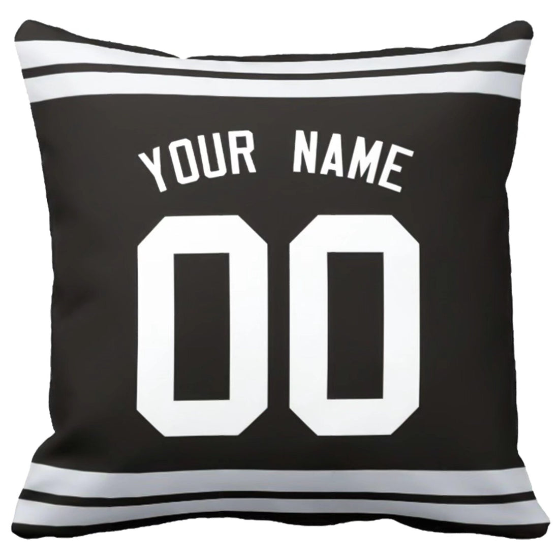 Las Vegas personalized football throw pillow set with custom name and number in city-inspired colors