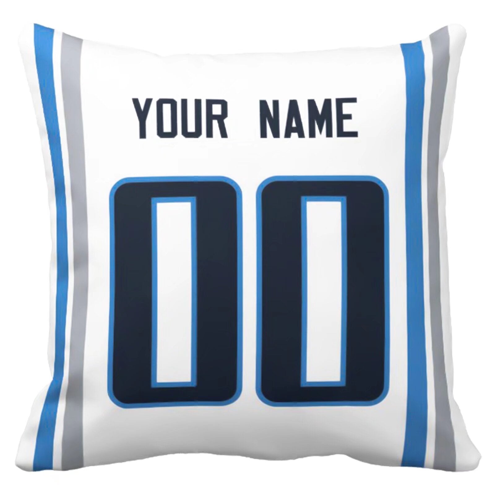 Tennessee custom name and number football pillow additional color front view