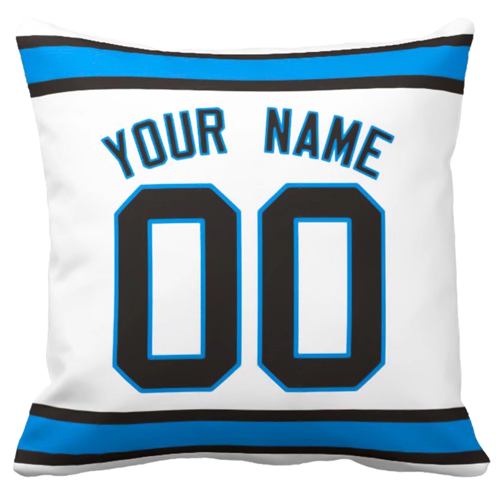 Carolina custom name and number football pillow additional color front view