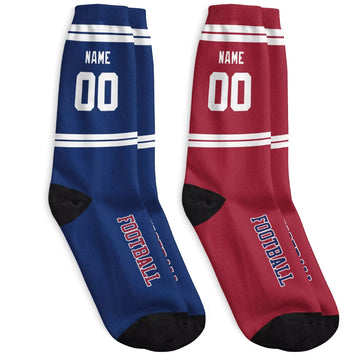 Custom New York Football Socks - Personalized Athletic Fan Crew Socks - Antking