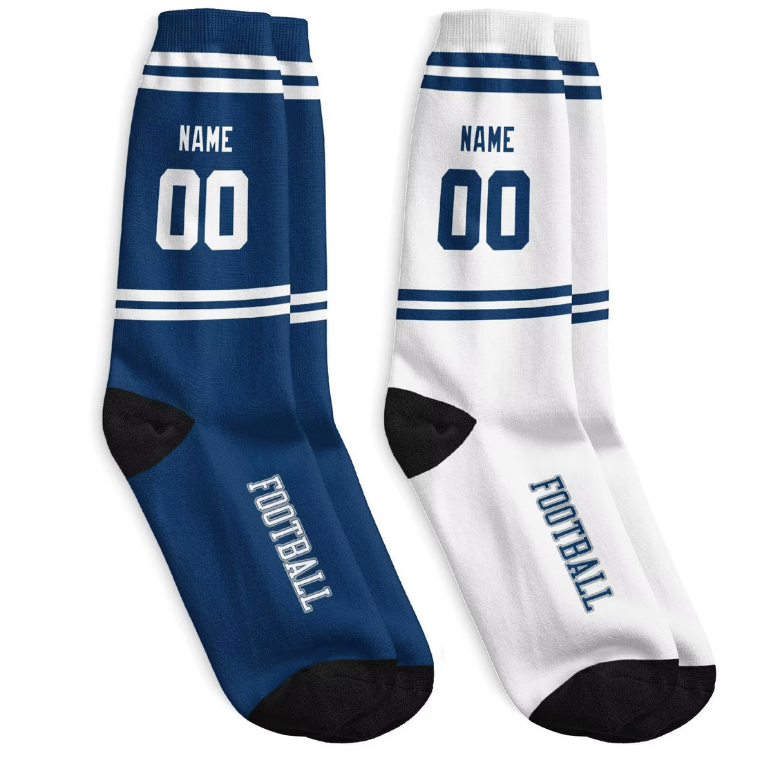 Custom Indianapolis Football Socks - Personalized Athletic Fan Crew Socks - Antking