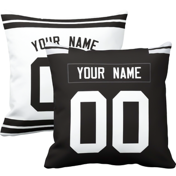 Las Vegas personalized football throw pillow set with custom name and number in city-inspired colors